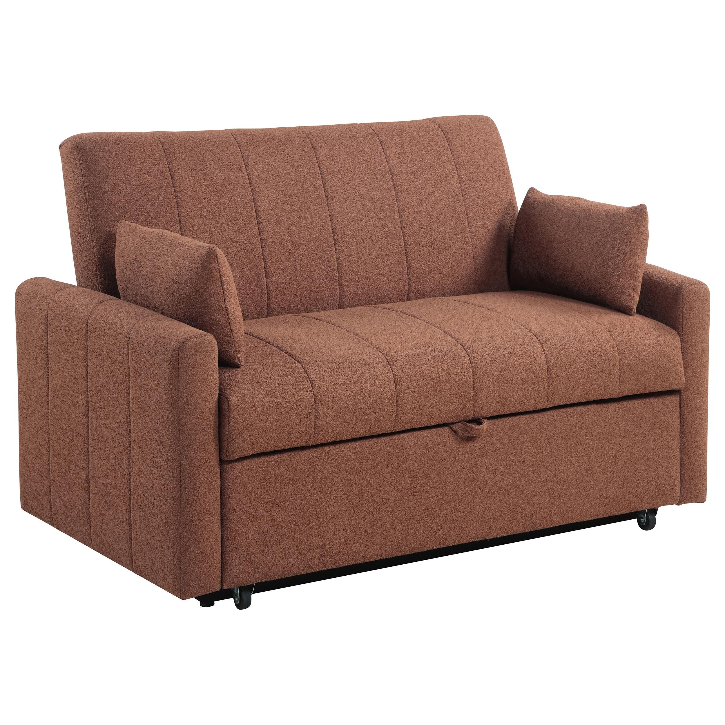 Coaster Furniture Portland 350145 Boucle Upholstered Sleeper Sofa Bed - Copper - Image 1