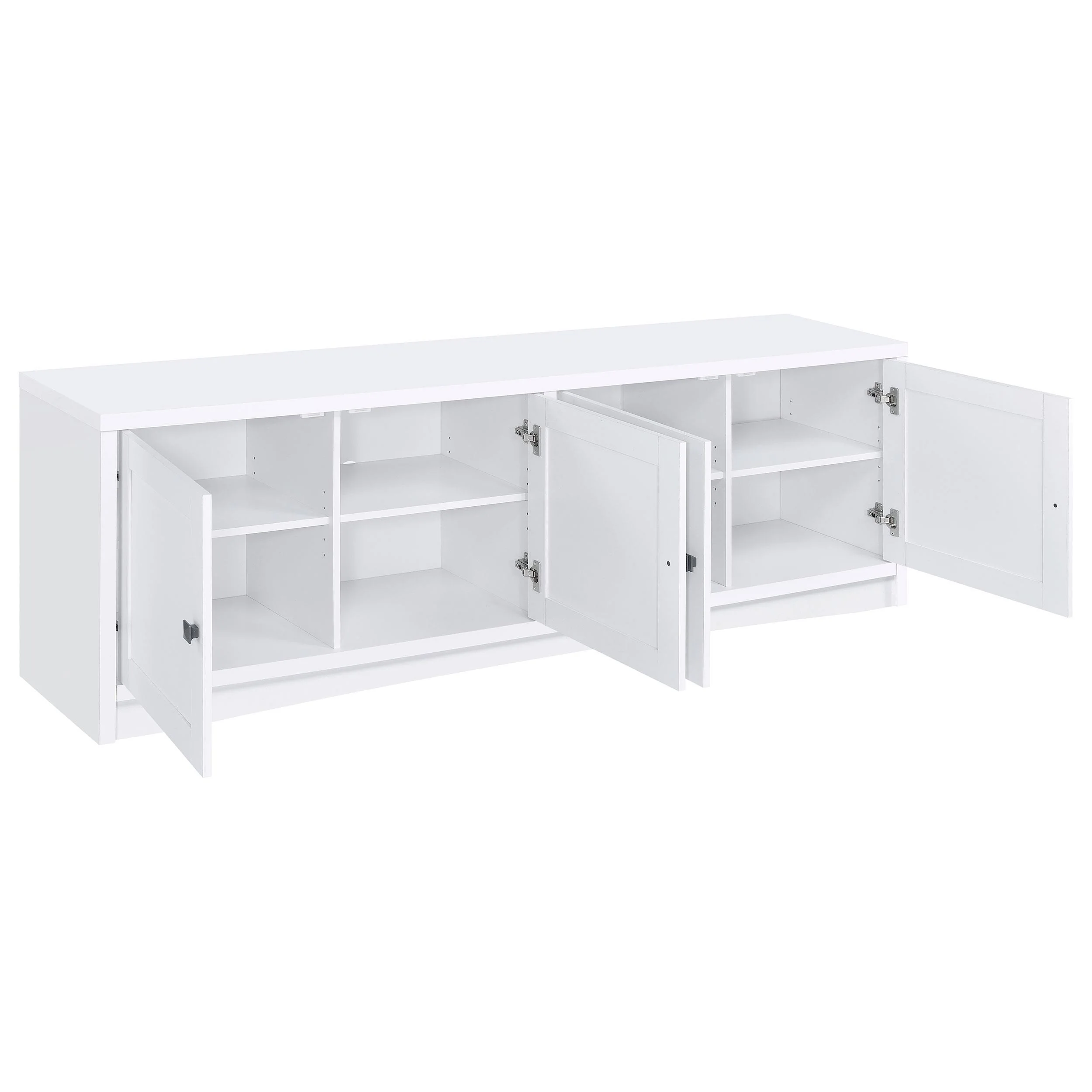 Coaster Furniture Laughlin 724113 4-door Engineered Wood 78-inch TV Stand - White - Image 2