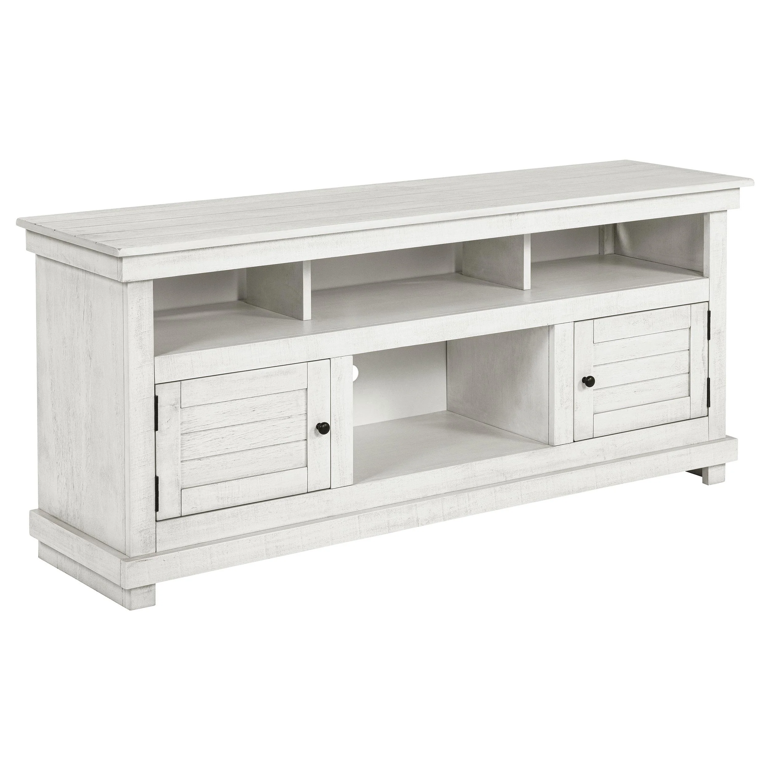 Coaster Furniture Payne 710052 60-inch TV Stand Media Console - Distressed White - Image 1