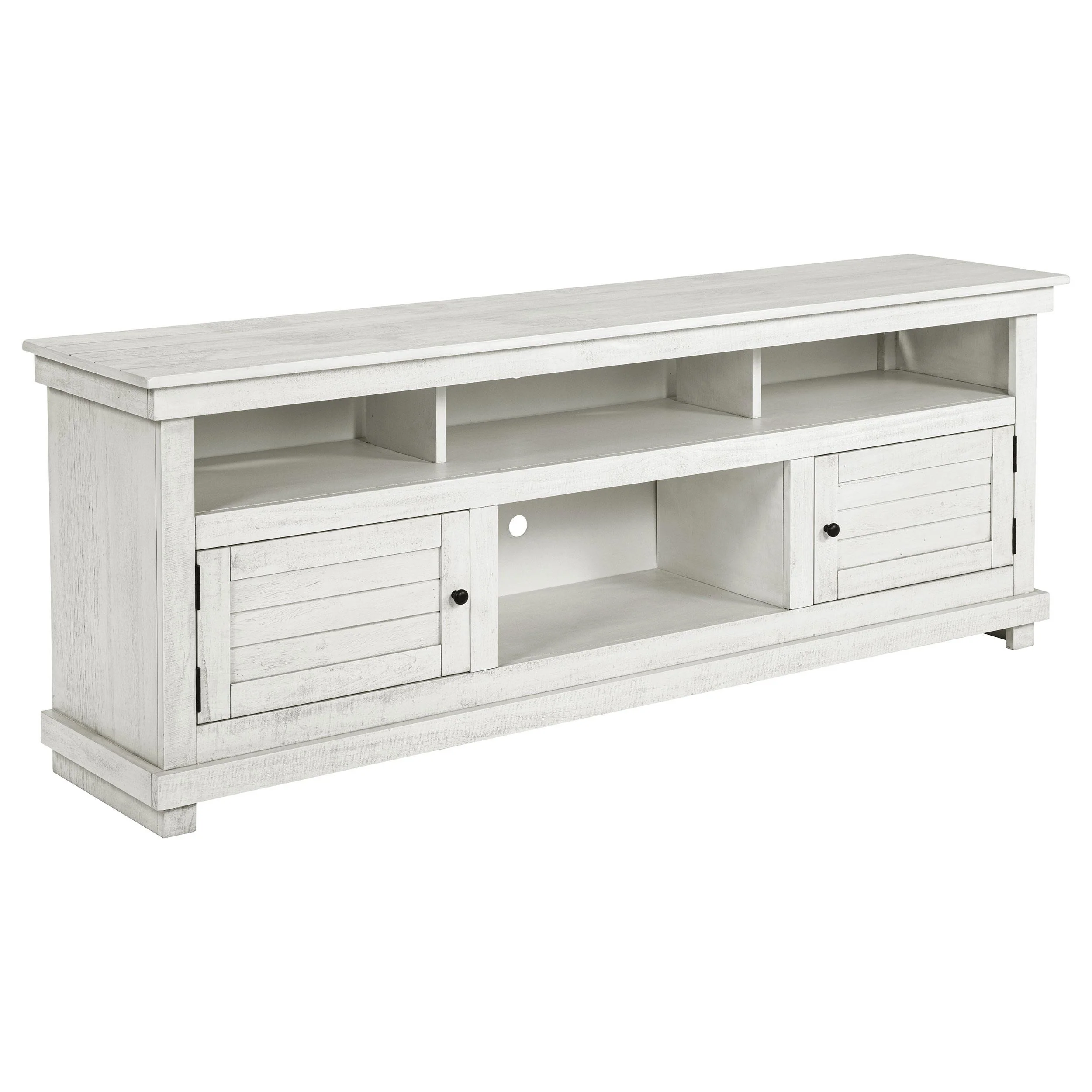 Coaster Furniture Payne 710053 70-inch TV Stand Media Console - Distressed White - Image 1