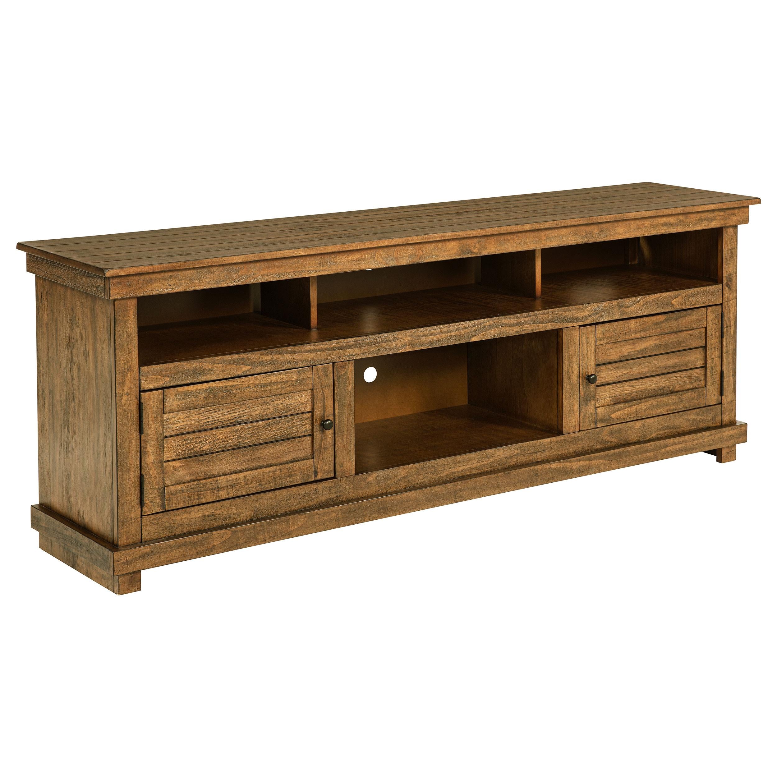 Coaster Furniture Payne 710043 70-inch TV Stand Media Console - Distressed Brown - Image 1