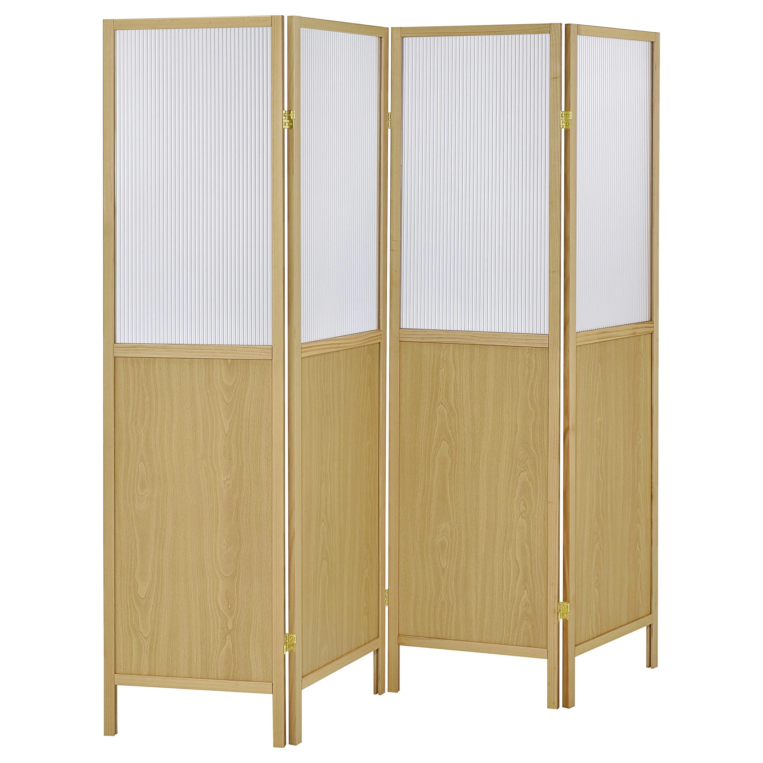 Coaster Furniture Mattison 960121 4-Panel Room Divider Folding Shoji Screen – Natural