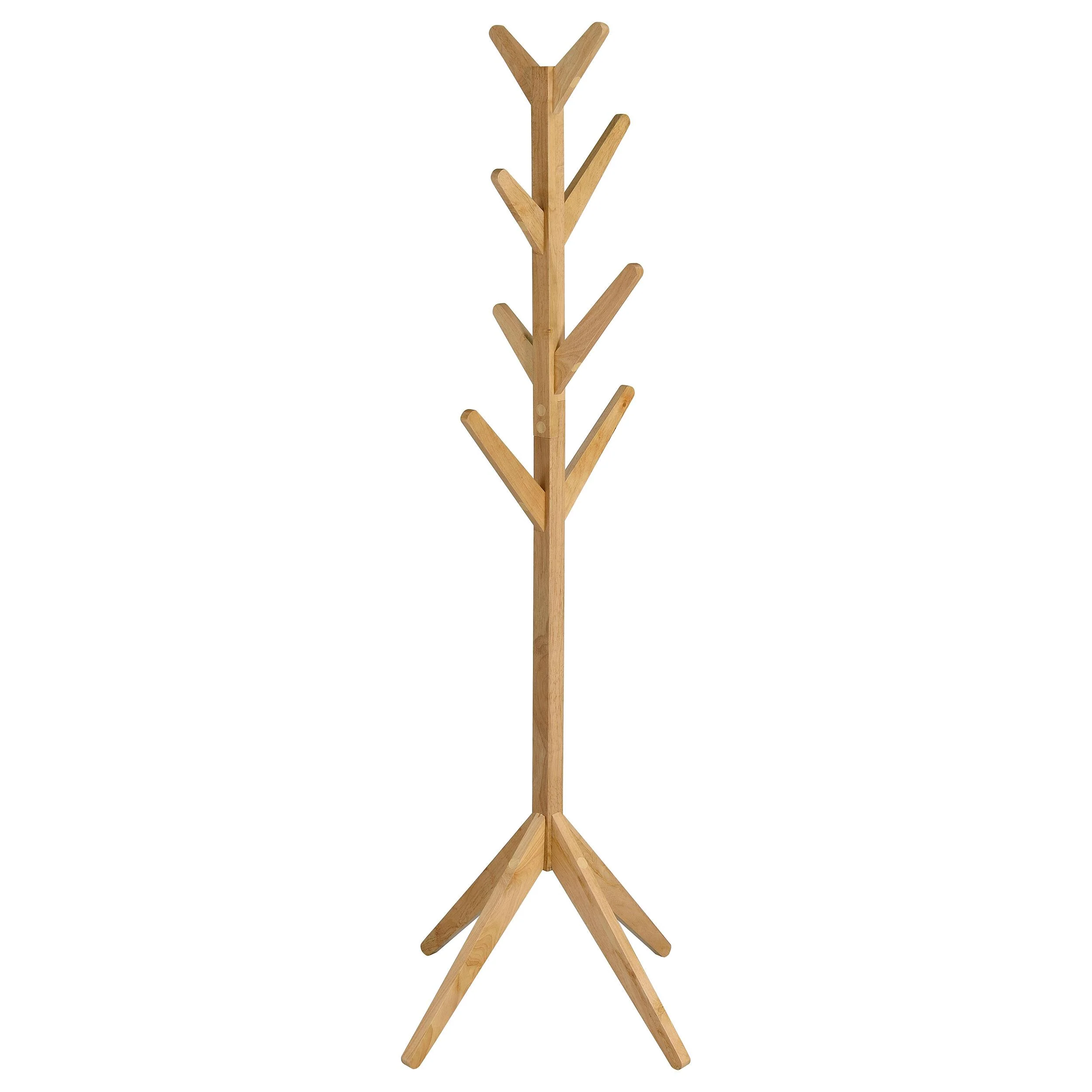 Coaster Furniture Margaret 983271 Solid Wood Coat Rack Clothing Hanger – Natural Oak