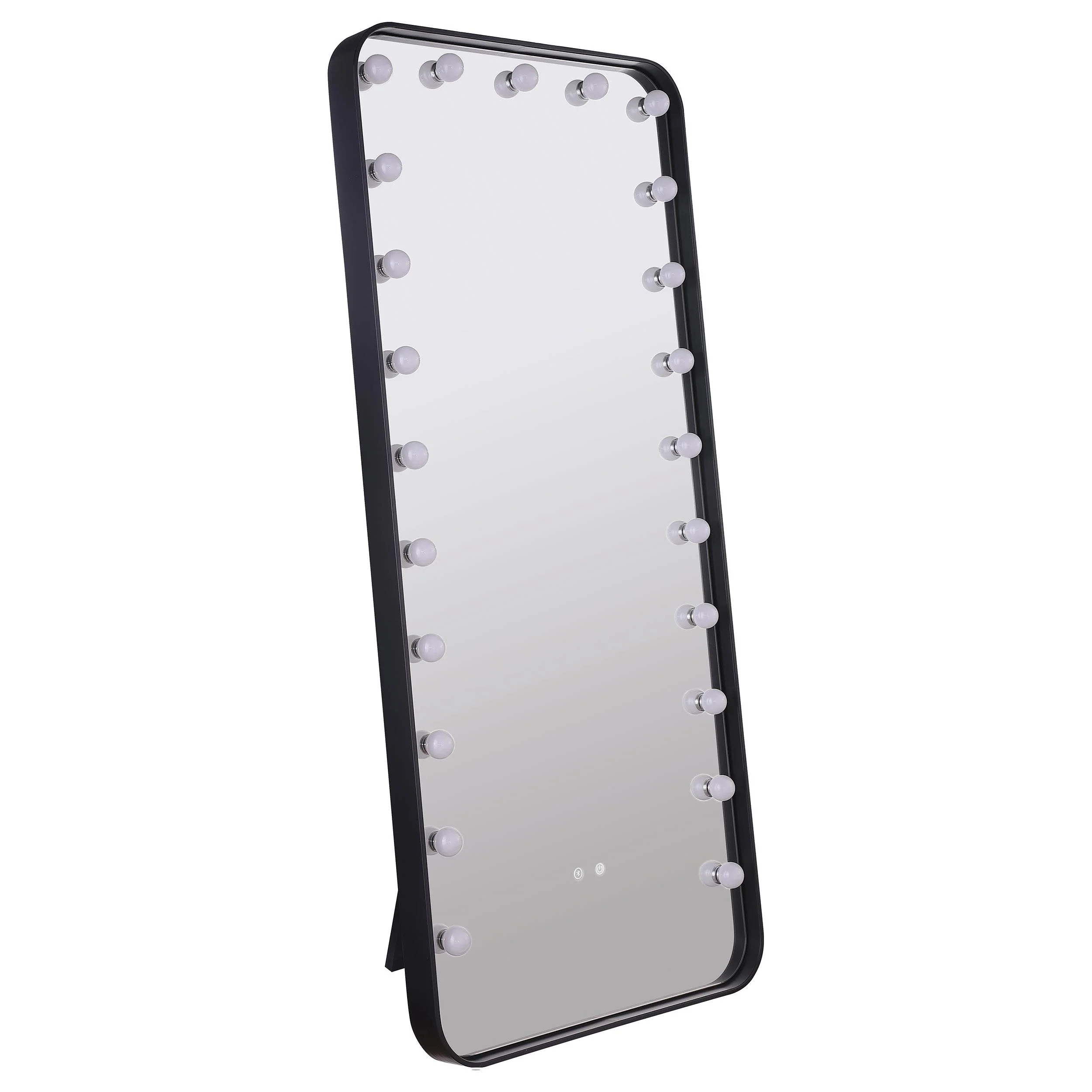 Coaster Furniture Canton 961577 32 x 71 Inch LED Standing Mirror with Speakers – Black