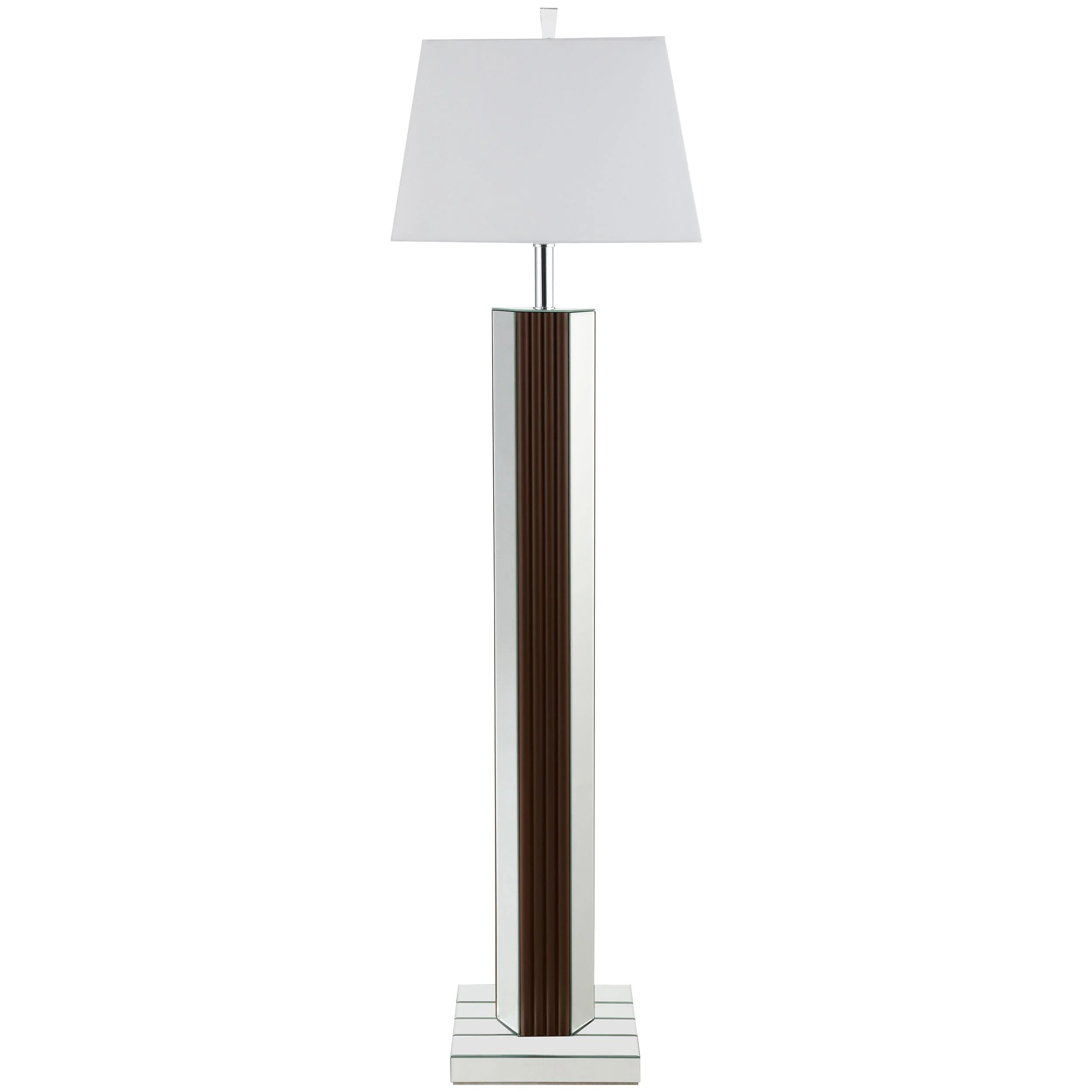 Coaster Furniture Elena 920178 67-inch Square Tapered Mirrored Floor Lamp - Brown - Image 3