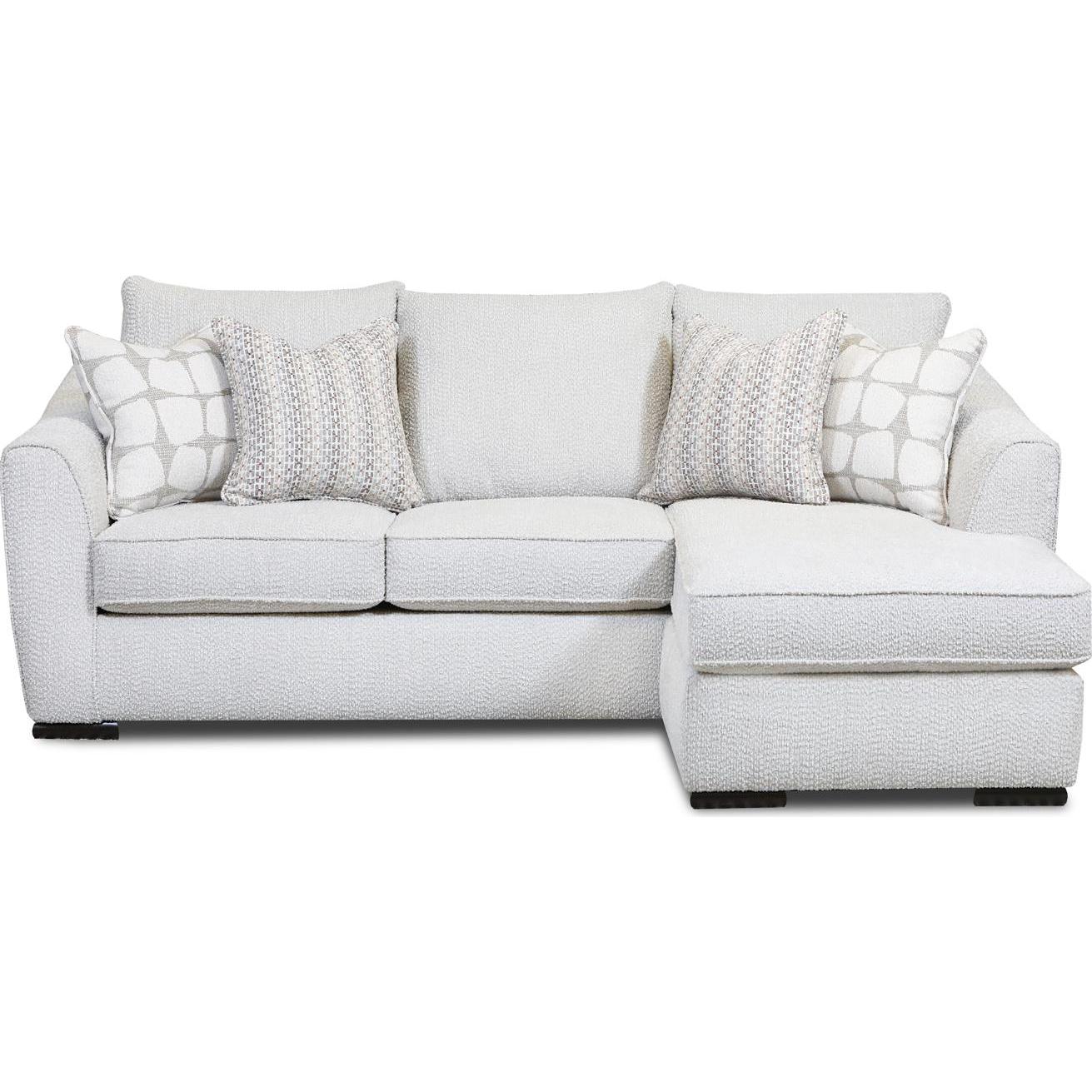 Fusion Furniture Fabric 2 pc Sectional 9778 Sofa Chaise - Cheerio Cloud - Image 1
