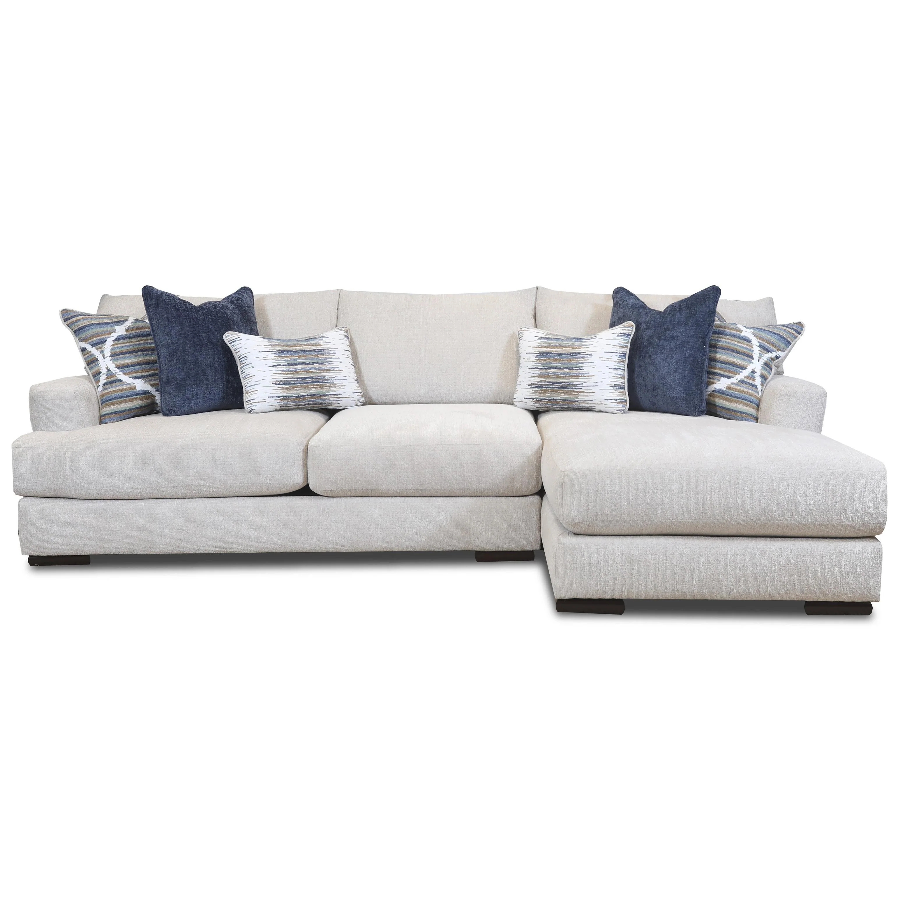 Fusion Furniture Nathan 51 2 pc Sectional - Porcelain - Image 1