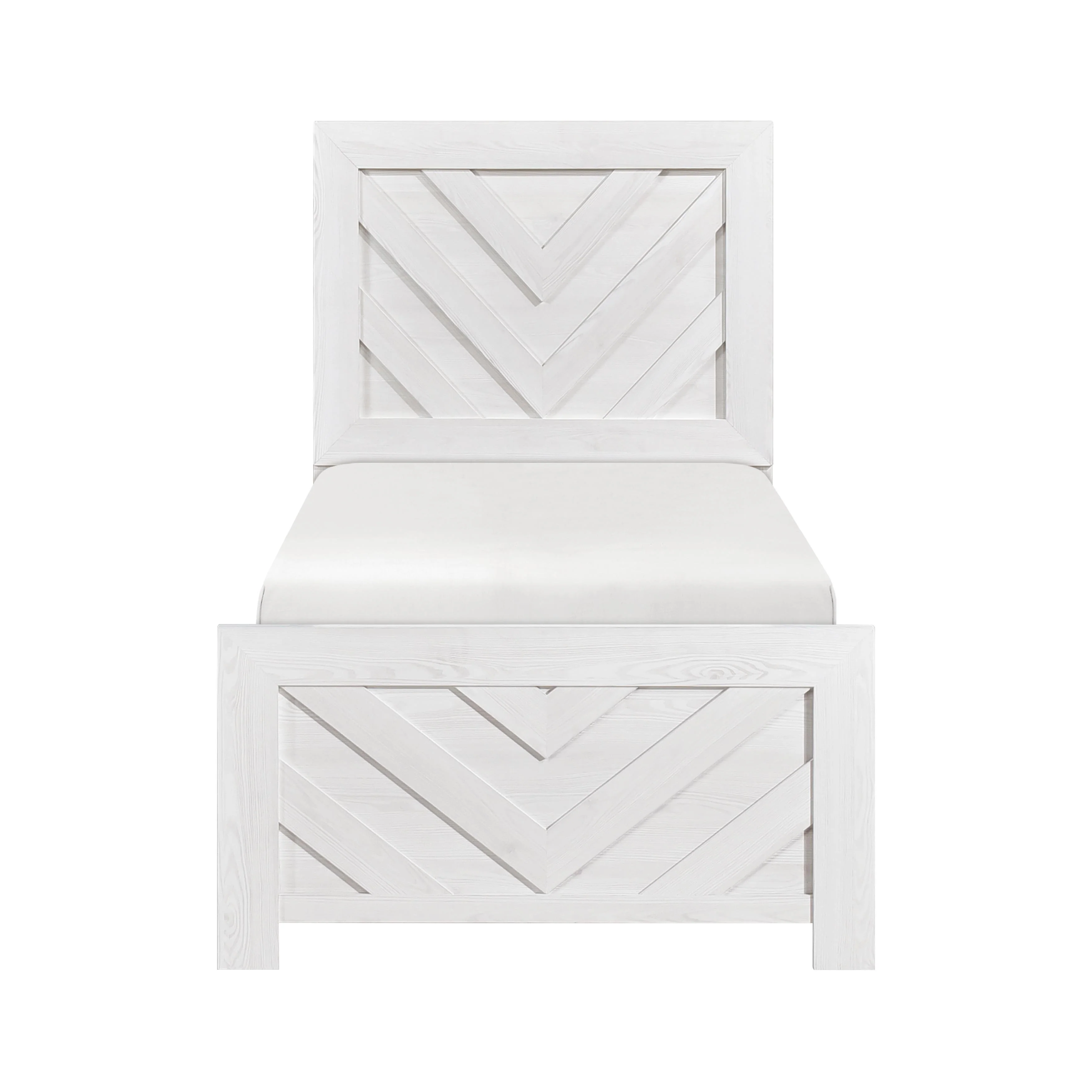 Homelegance Corbin 1534NPWHT-1 Twin Bed - Image 1