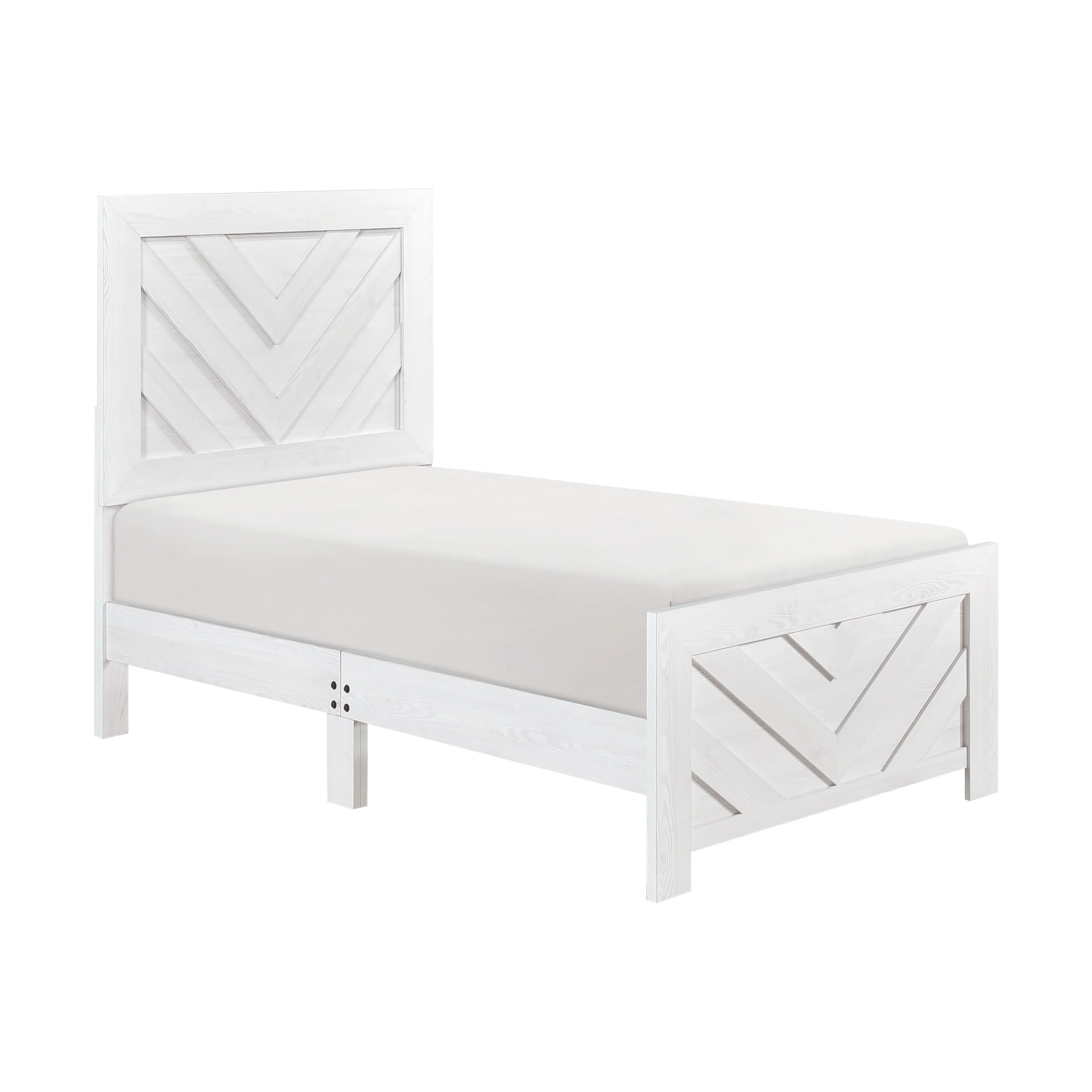 Homelegance Corbin 1534NPWHT-1 Twin Bed - Image 3