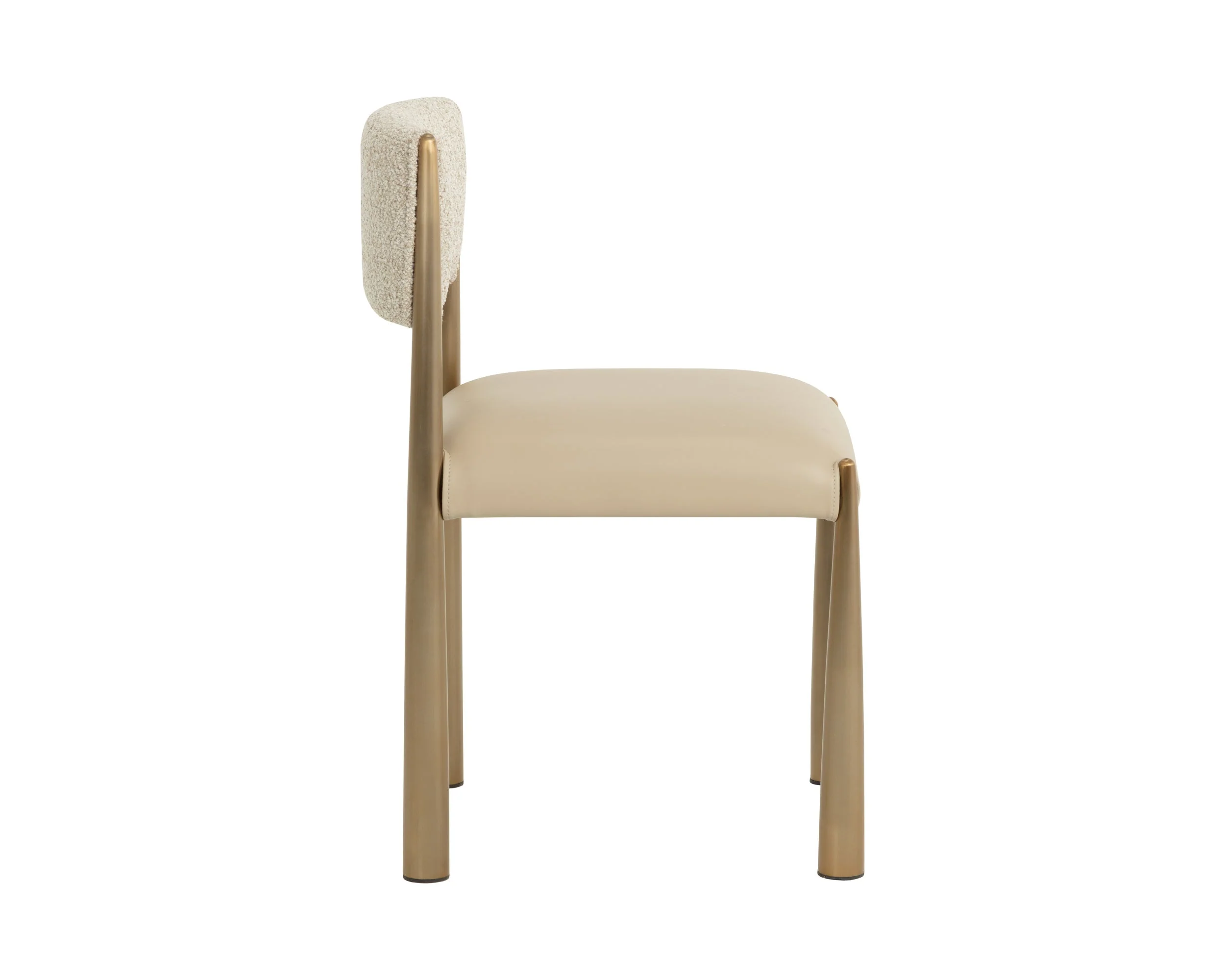 Bayard Dining Chair - Antique Brass - Napa Beige / Santa Cruz Oatmeal - Image 3