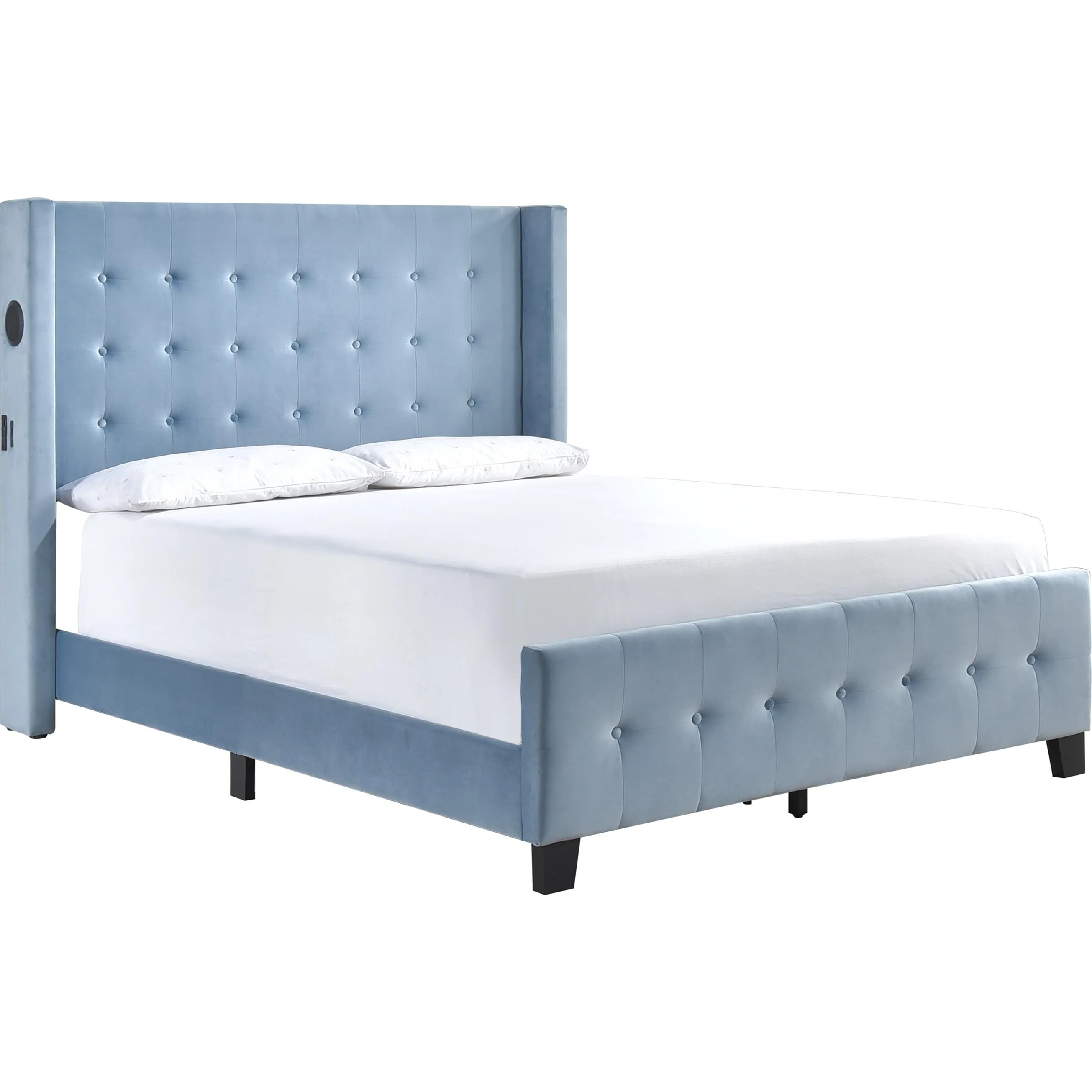 Homelegance SH2618BLU-1 Queen Panel Bed - Image 1
