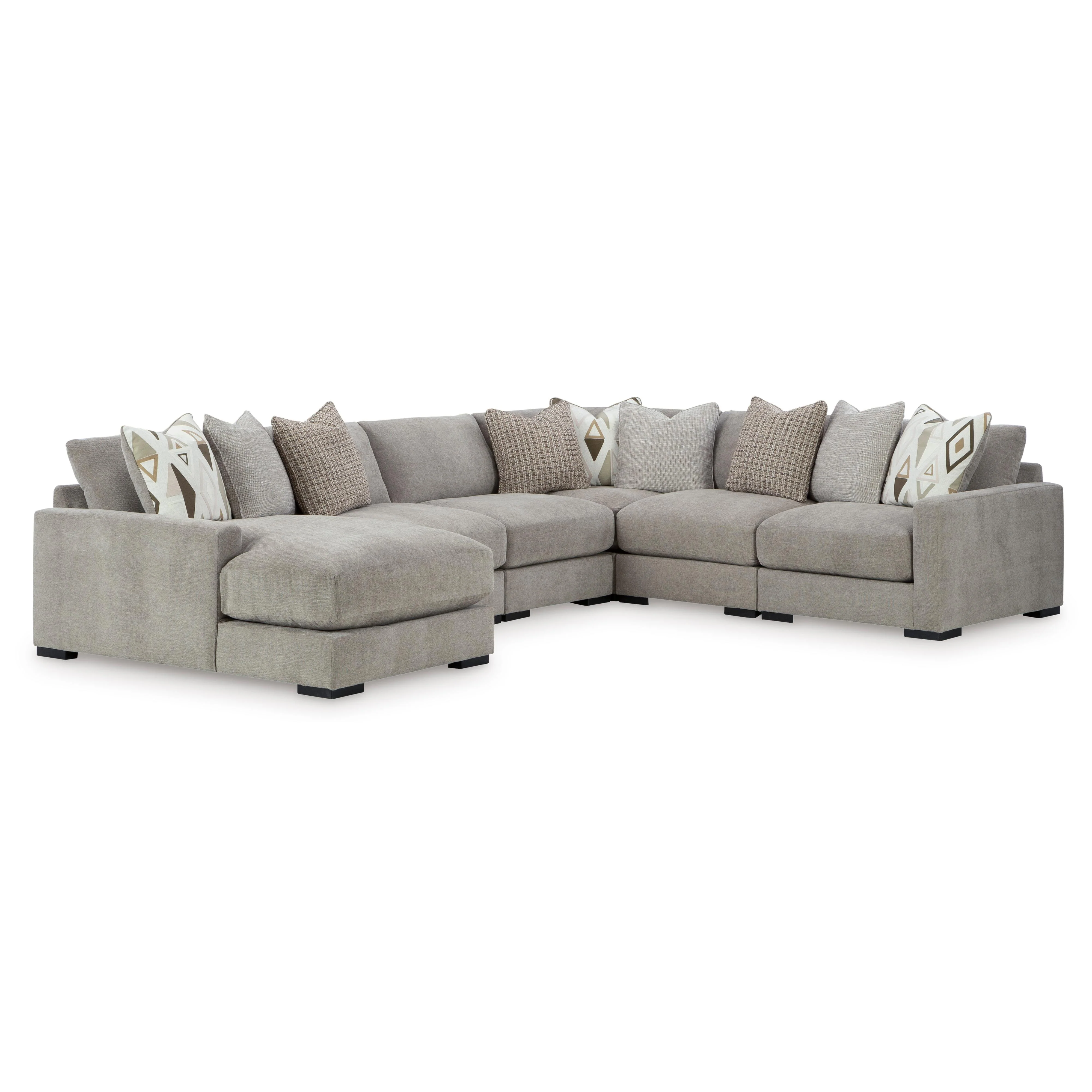 Benchcraft Aslan Court 20305S8 6 pc Sectional with Chaise - Image 1