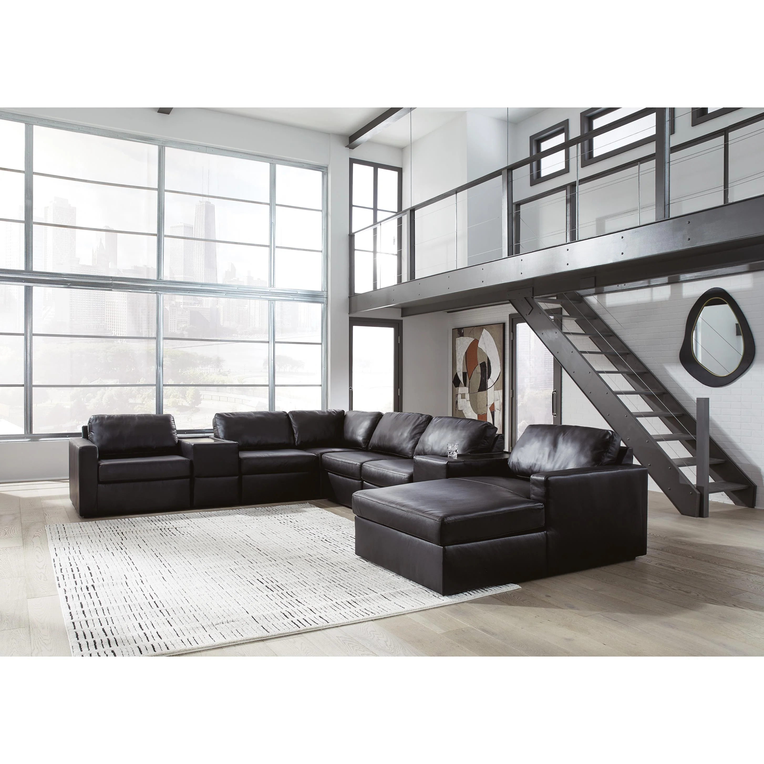 Signature Design by Ashley ModMax II 74305S42 8 pc Sectional with Chaise and Storage Consoles - Image 2