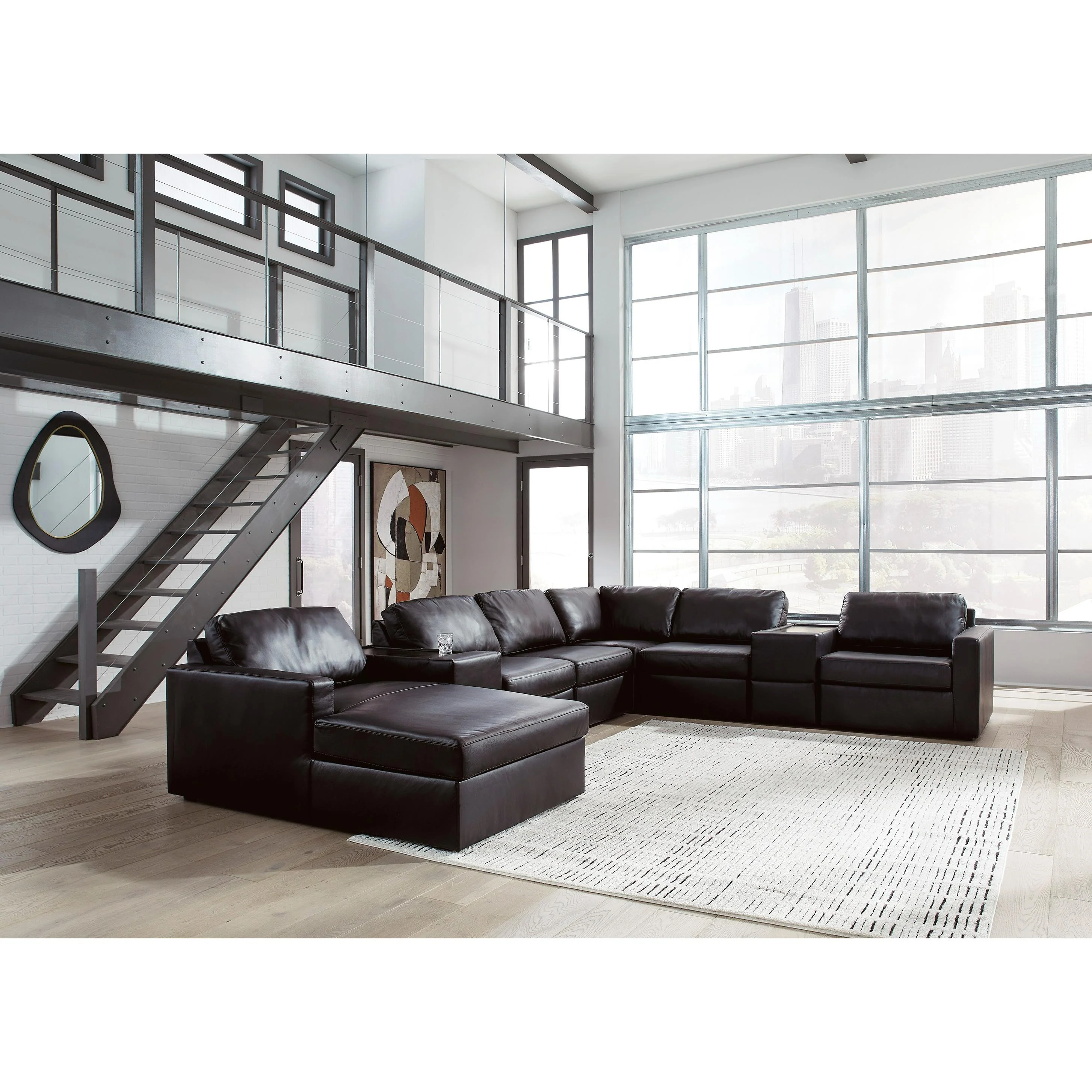 Signature Design by Ashley ModMax II 74305S43 8 pc Sectional with Chaise and Storage Consoles - Image 2