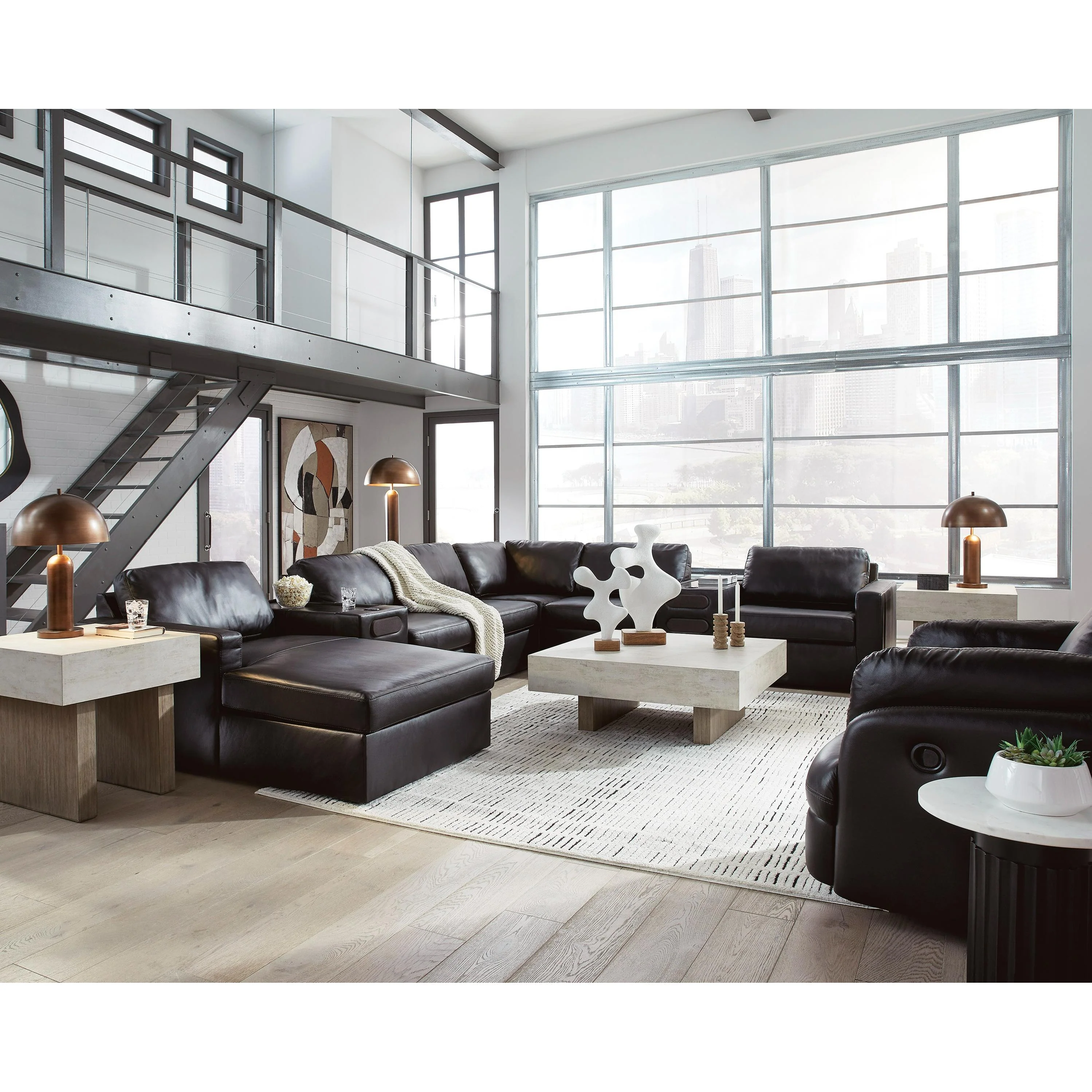 Signature Design by Ashley ModMax II 74305S47 8 pc Sectional with Chaise and Audio Consoles - Image 3