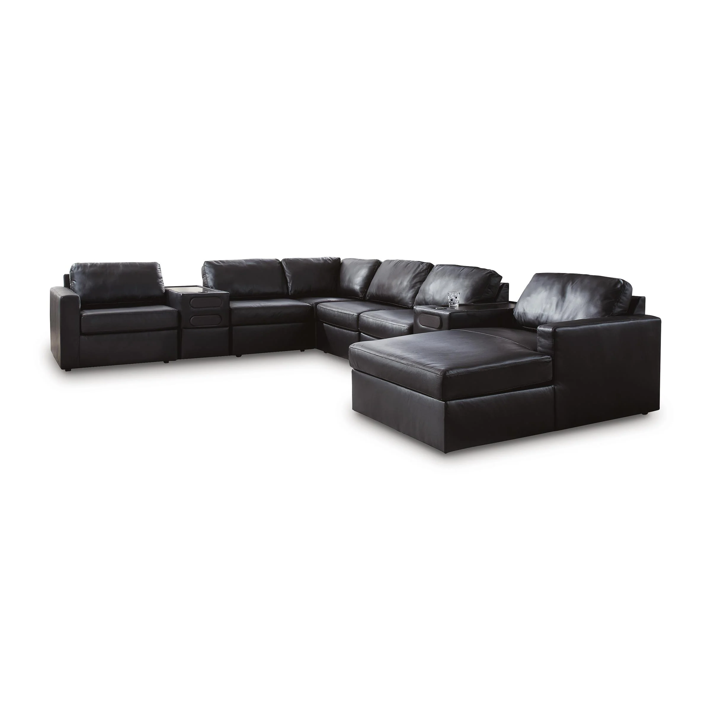 Signature Design by Ashley ModMax II 74305S48 8 pc Sectional with Chaise and Audio Consoles - Image 1