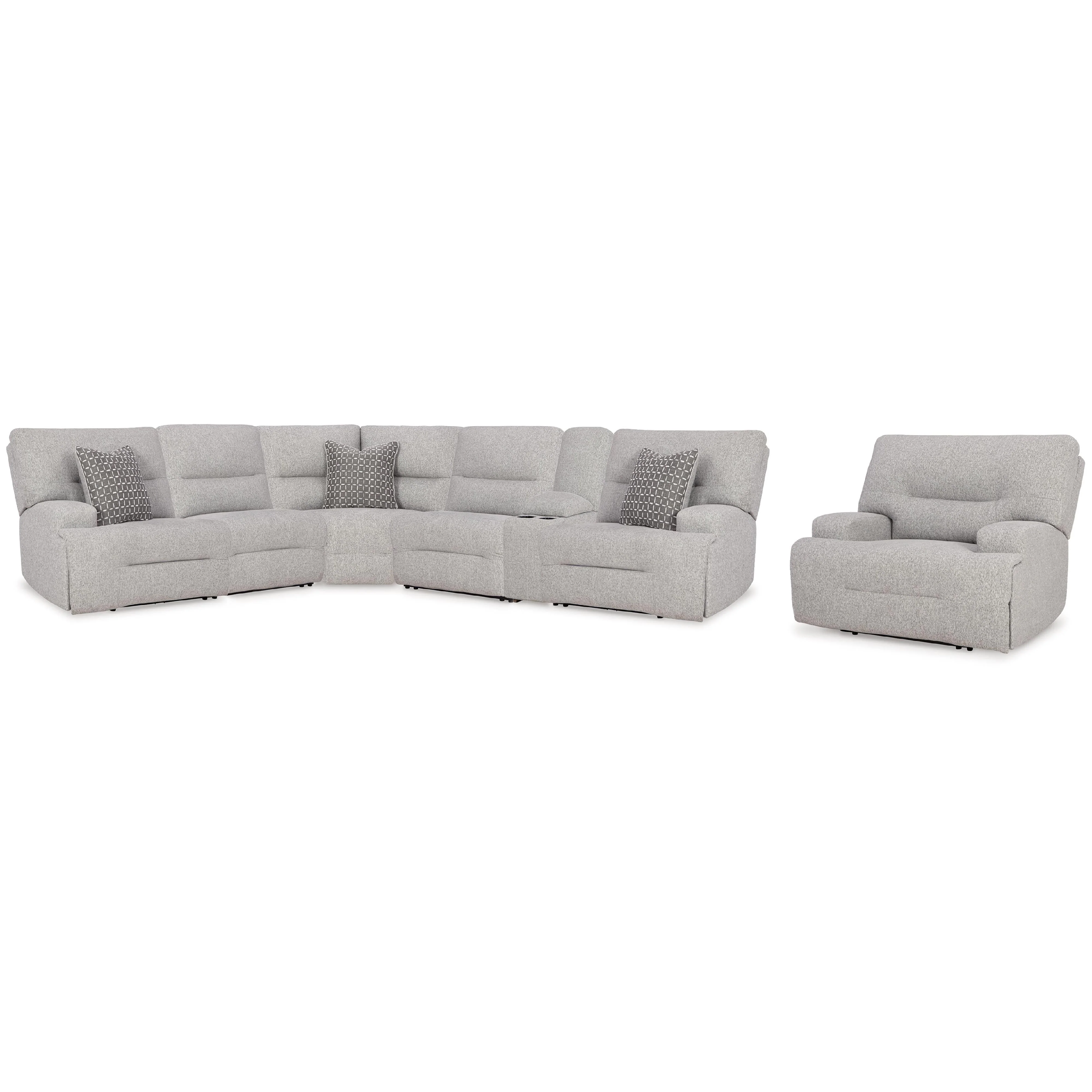 Signature Design by Ashley Acklen Place 93605S8 7 pc Power Reclining Sectional