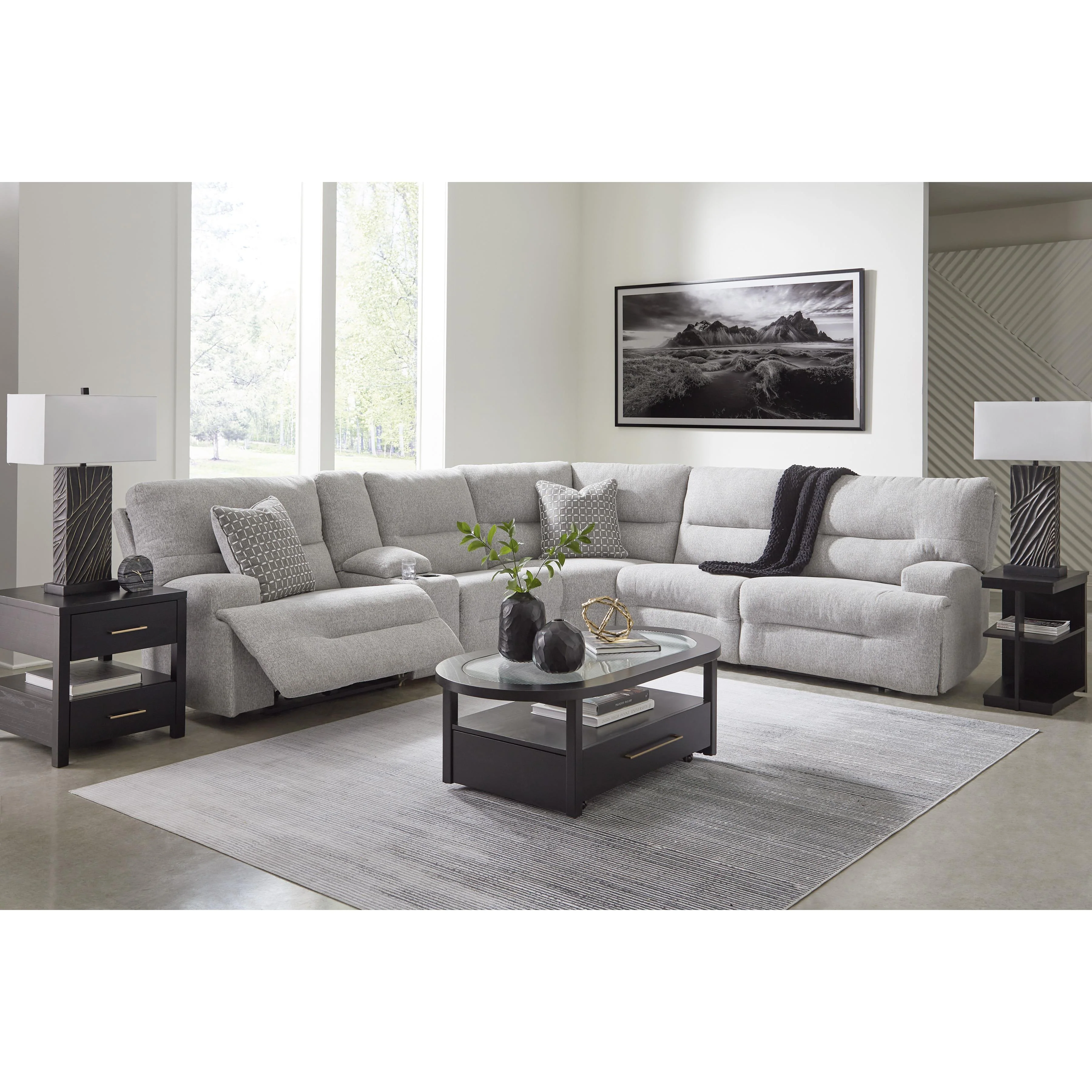 Signature Design by Ashley Acklen Place 93605S9 6 pc Power Reclining Sectional - Image 2