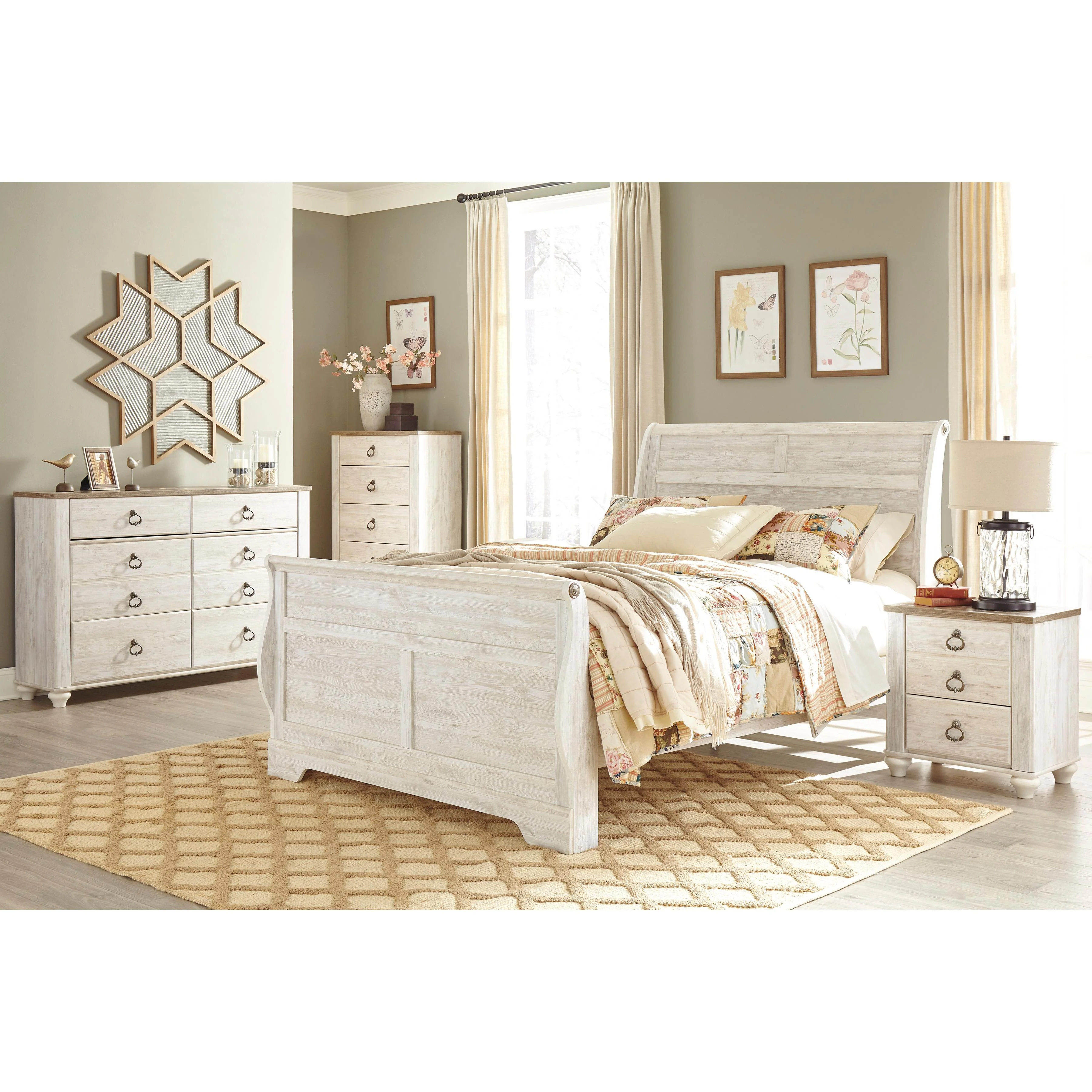 Signature Design by Ashley Willowton B267B31 King Sleigh Bed - Image 3