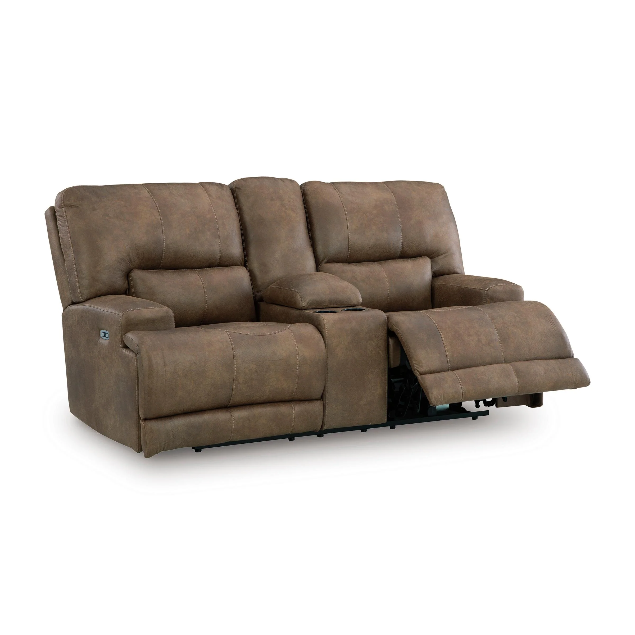 Signature Design by Ashley Beckley Place PC9180218 Power Reclining Loveseat with Console and Adjustable Headrest - Image 2