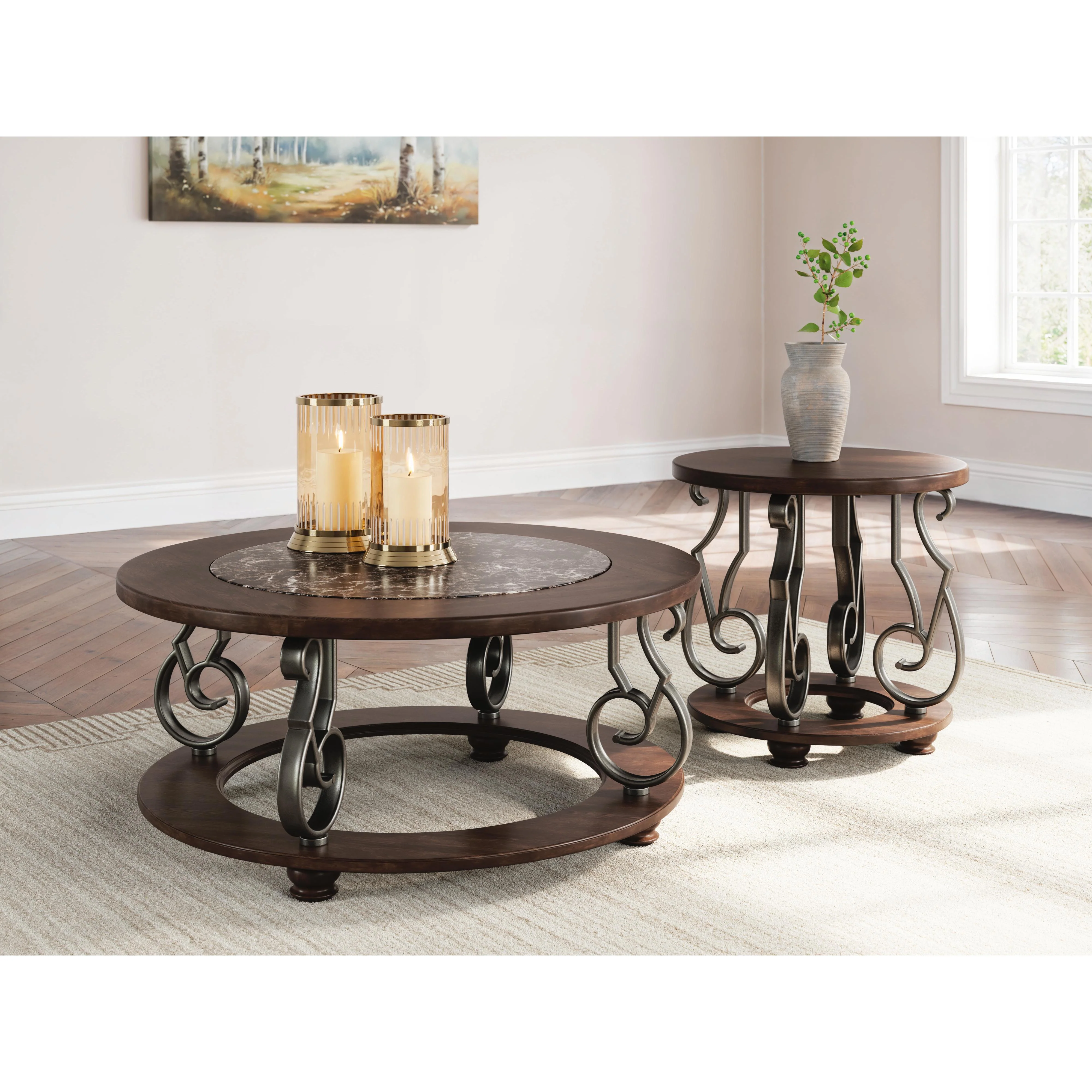 Signature Design by Ashley Frallyn T623T1 Coffee Table and 2 Ends - Image 1