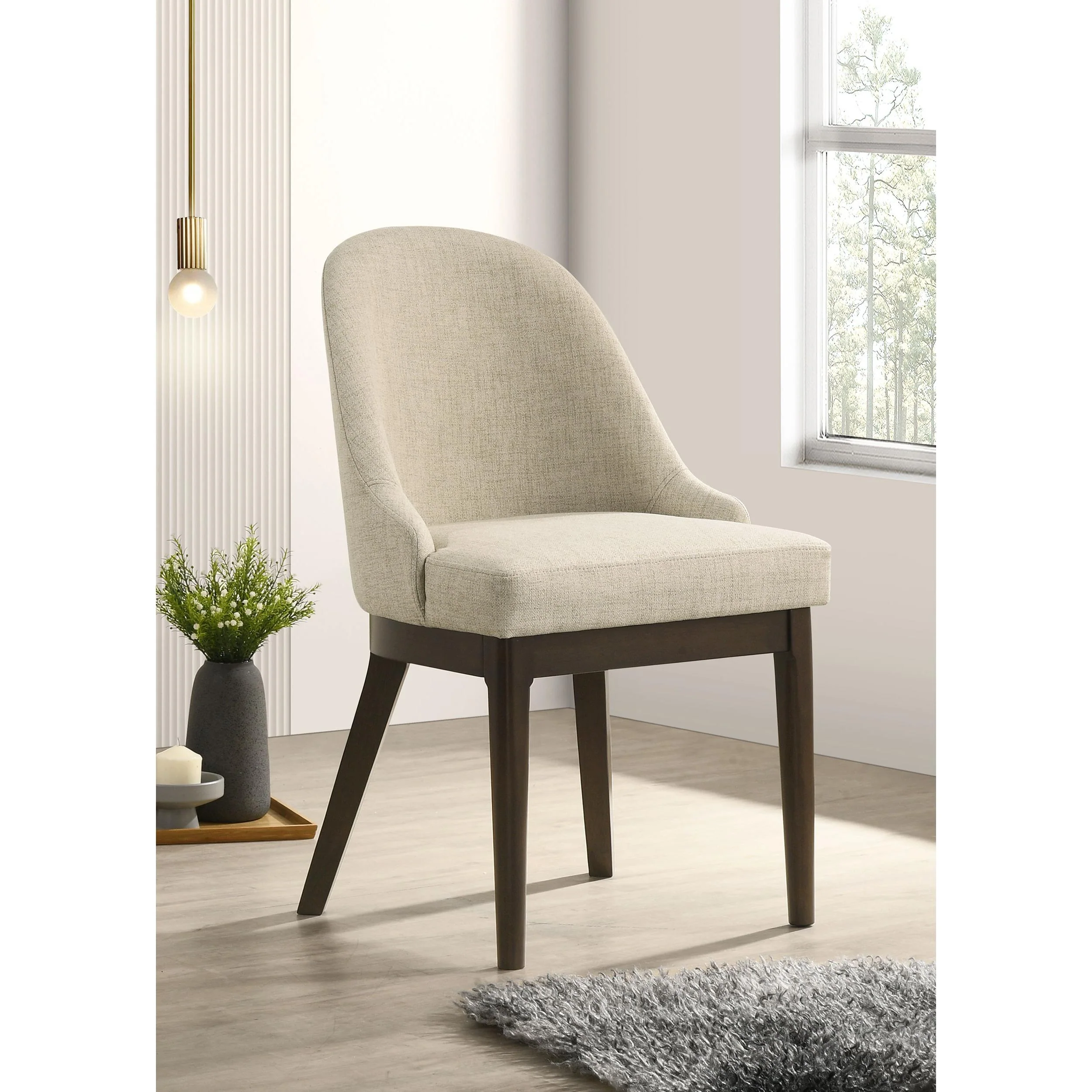 Coaster Furniture Reseda 193672 Set of 2 Upholstered Dining Side Chair - Beige - Image 2