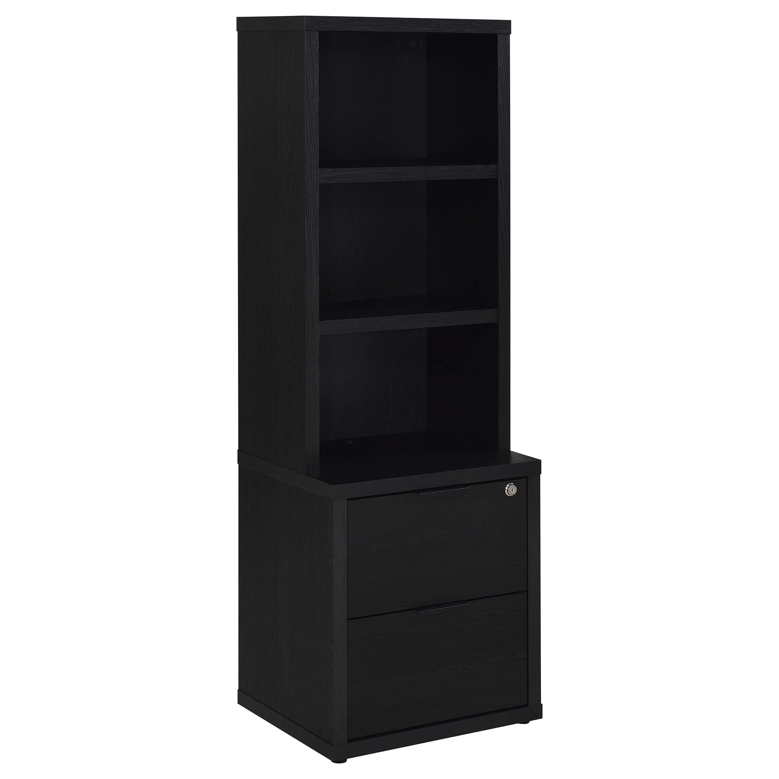 Coaster Furniture Westpark 802703 3-shelf Bookcase USB and Lockable Drawer – Black