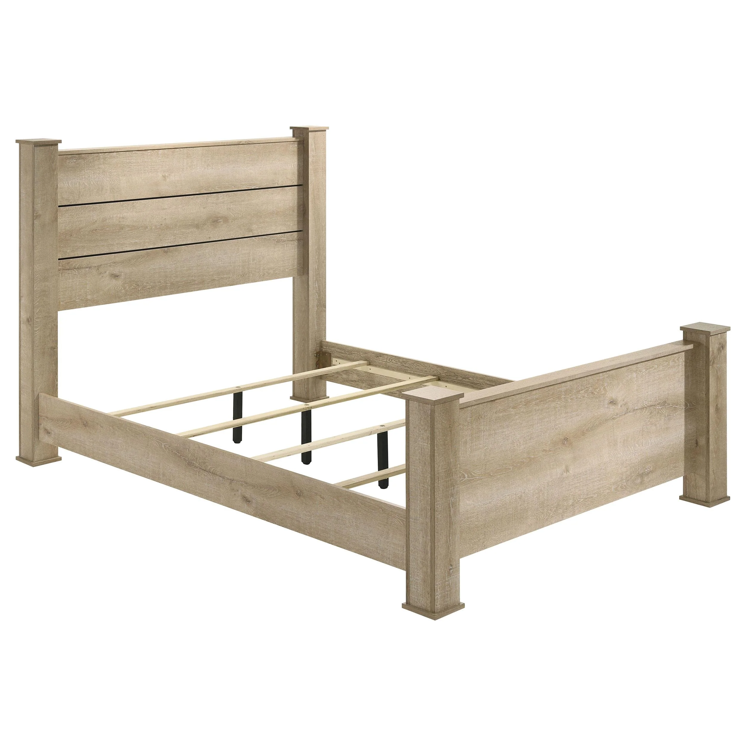 Coaster Furniture Oakglen 225101Q 55-inch Queen Panel Bed - Weathered Oak - Image 2