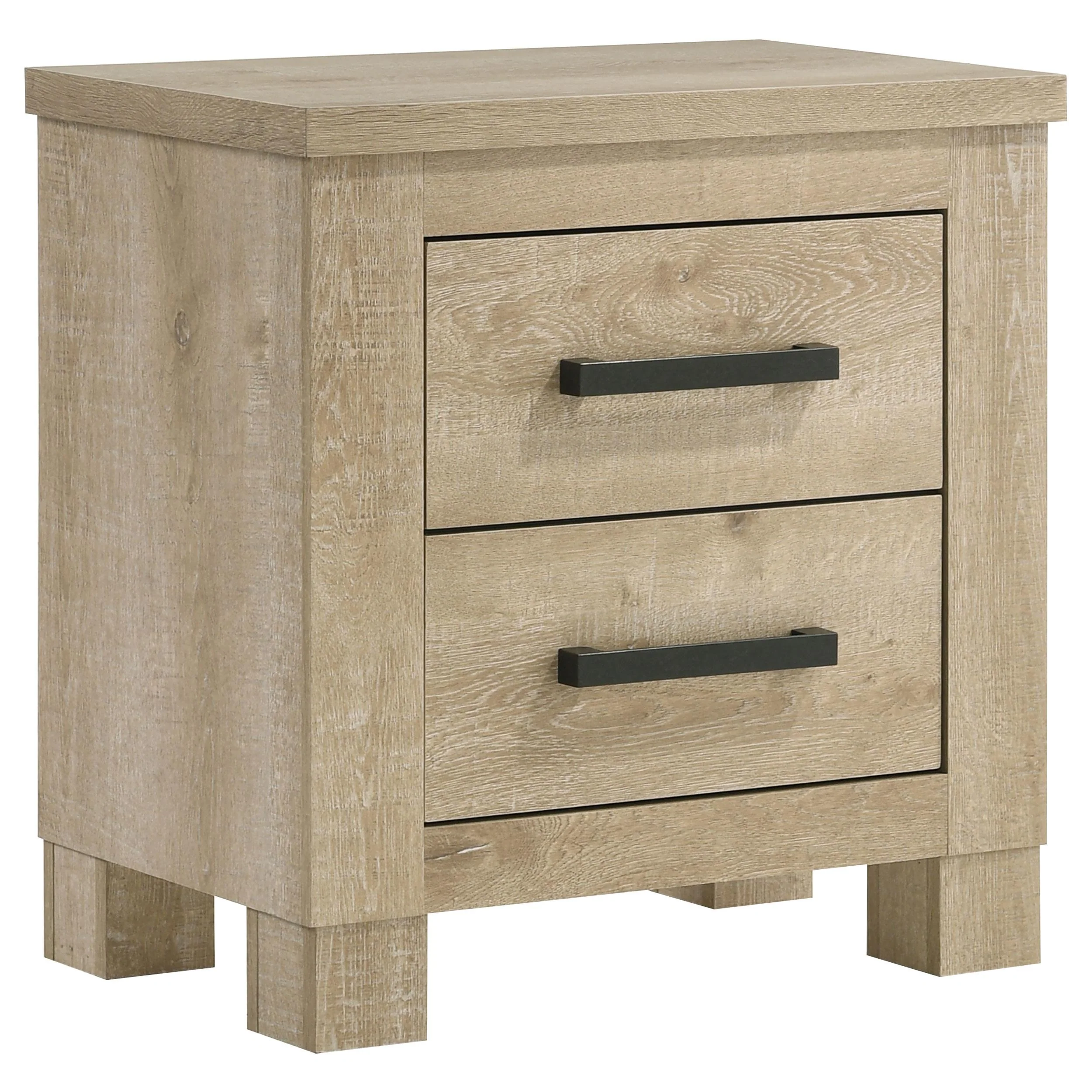 Coaster Furniture Oakglen 225102 2-drawer Nightstand Bedside Table - Weathered Oak - Image 1