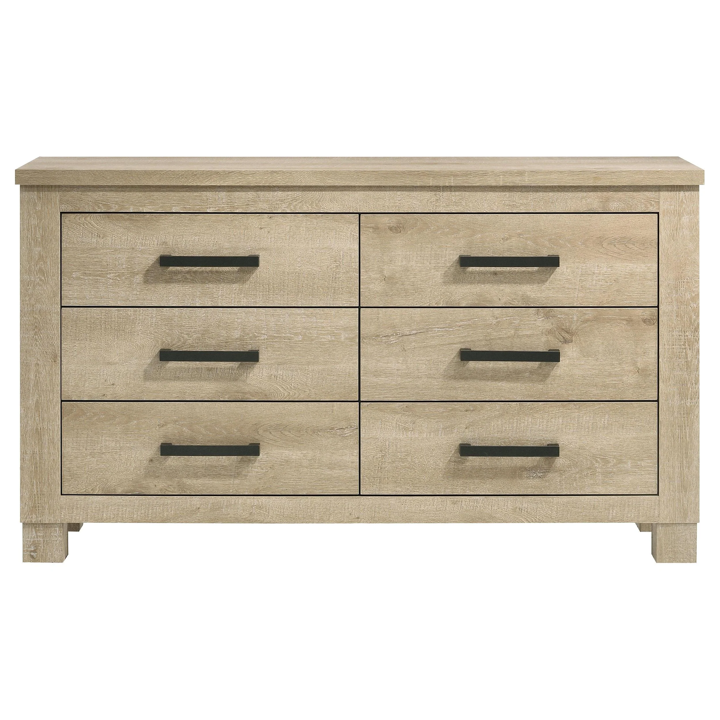Coaster Furniture Oakglen 225103 6-drawer Dresser - Weathered Oak - Image 3