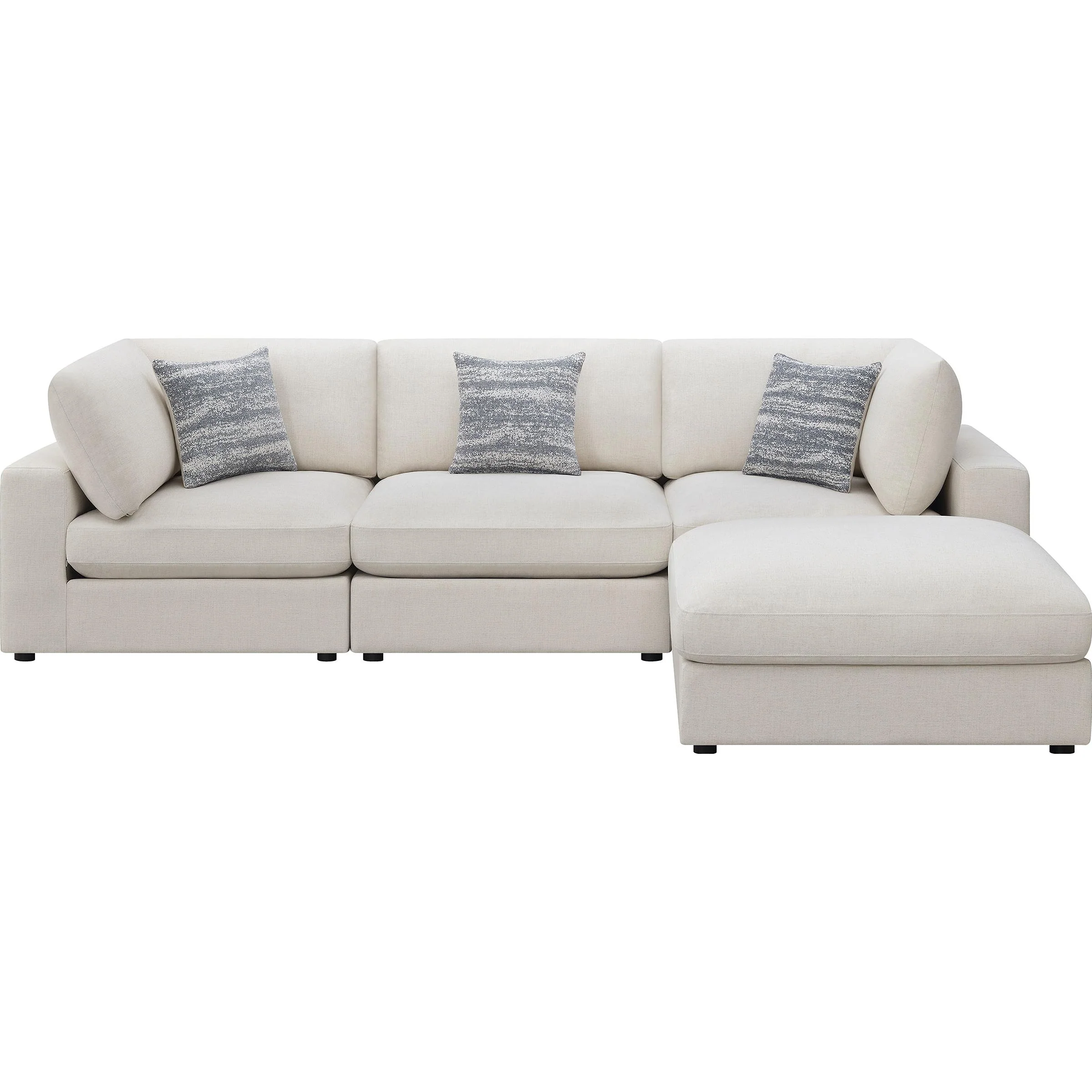 Coaster Furniture Serene 551321-SETB 4 pc Upholstered Modular Sectional - Beige - Image 3