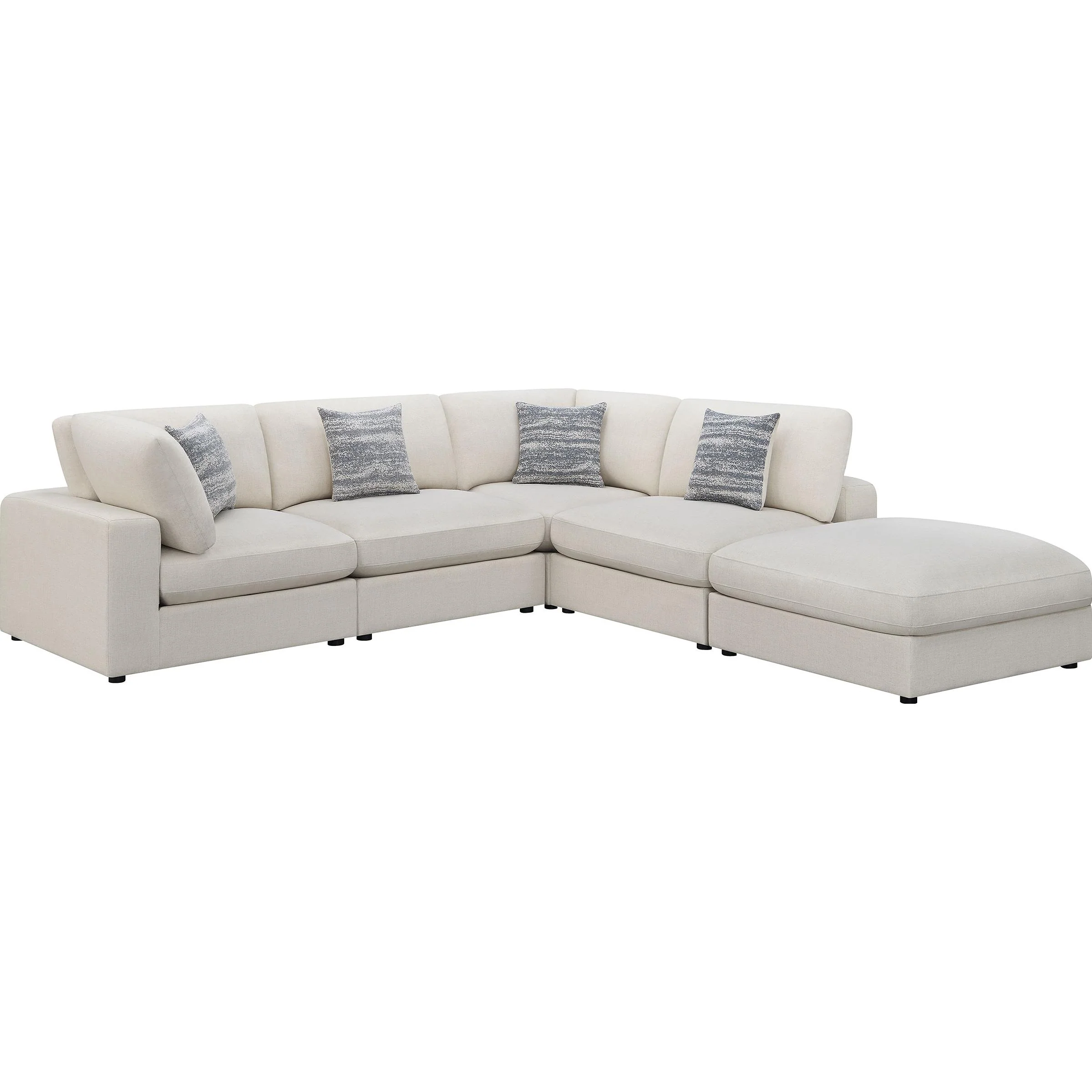 Coaster Furniture Serene 551321-SETC 5 pc Upholstered Modular Sectional - Beige - Image 1