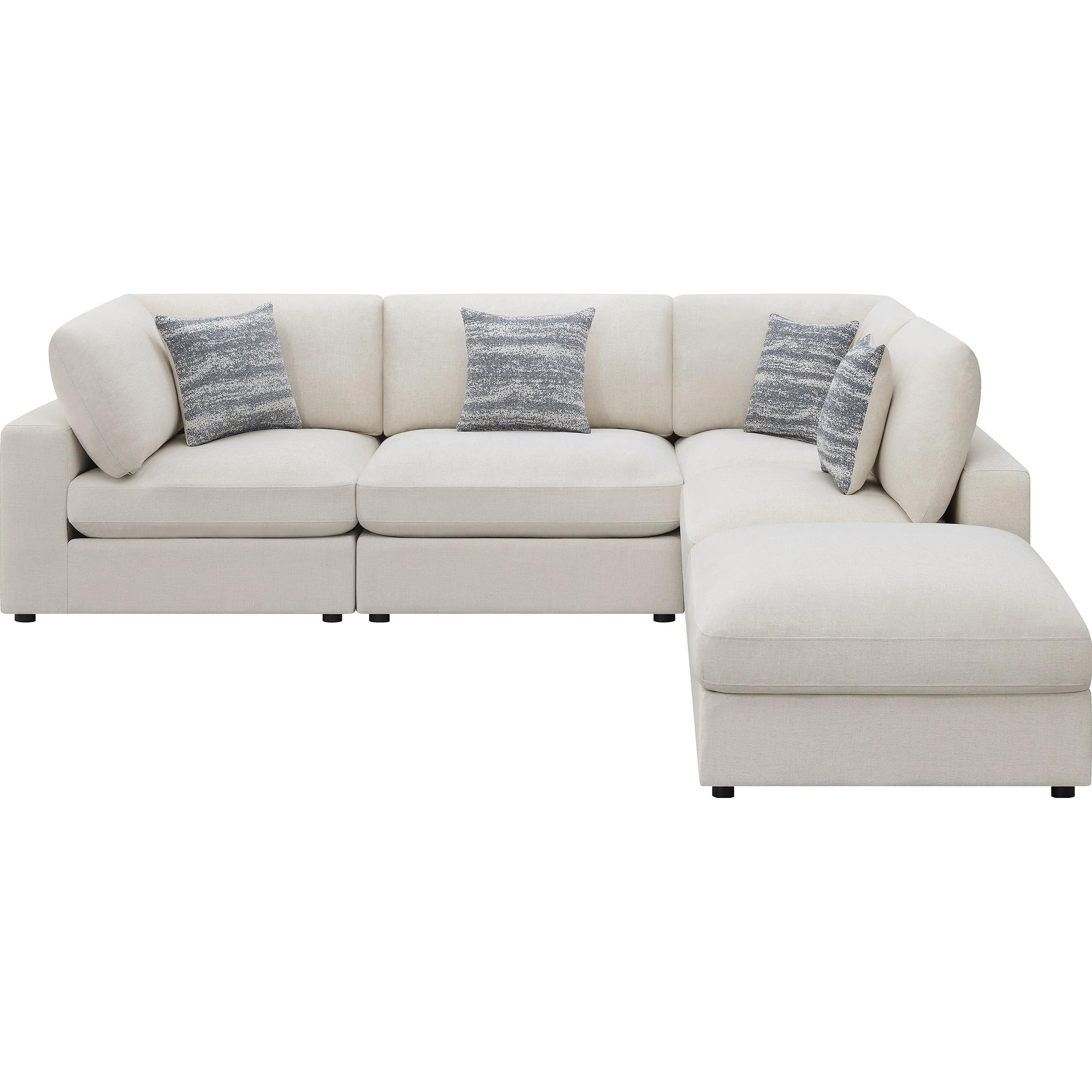 Coaster Furniture Serene 551321-SETC 5 pc Upholstered Modular Sectional - Beige - Image 3