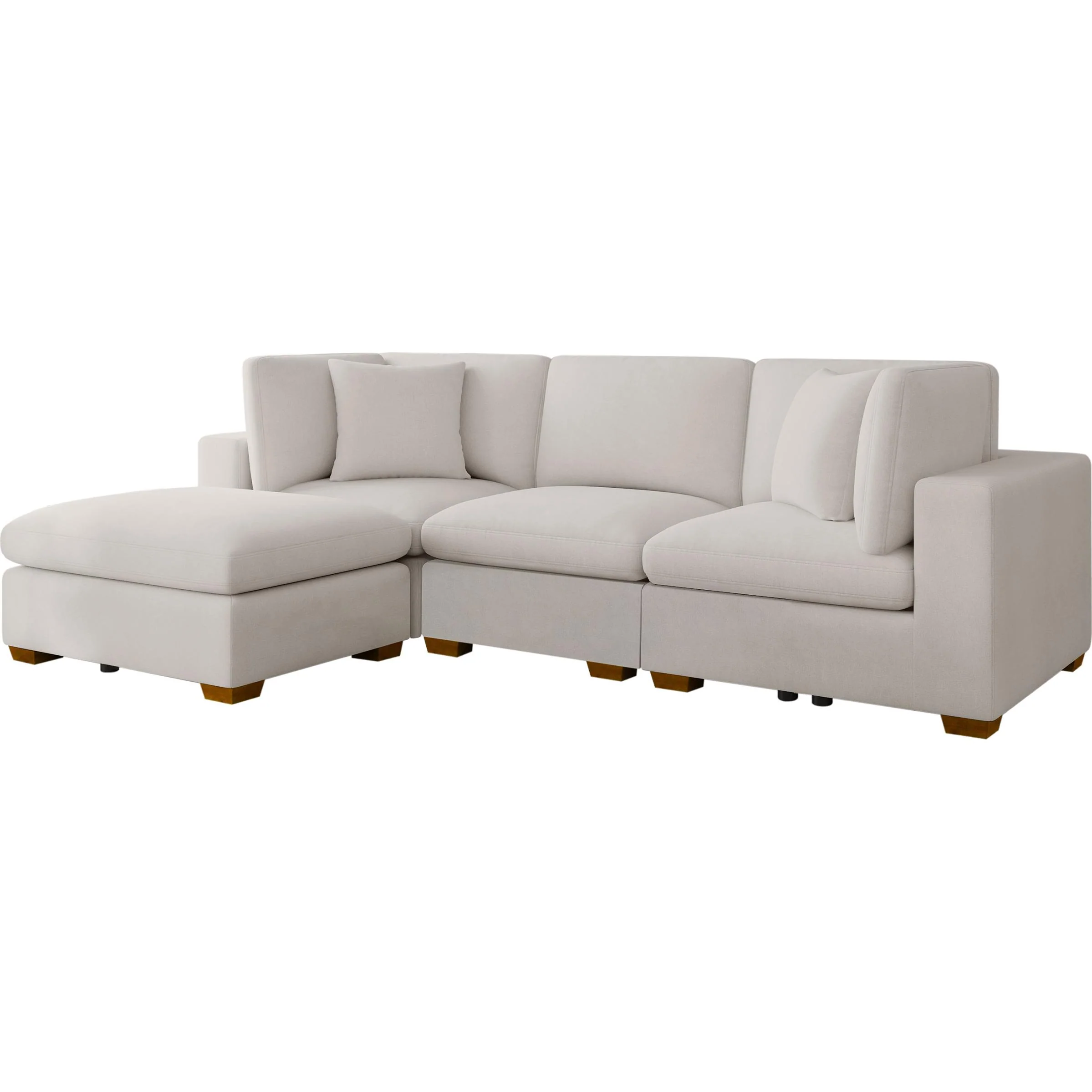 Coaster Furniture Lakeview 551461-SETB 5 pc Upholstered Modular Sectional Sofa - Ivory - Image 1