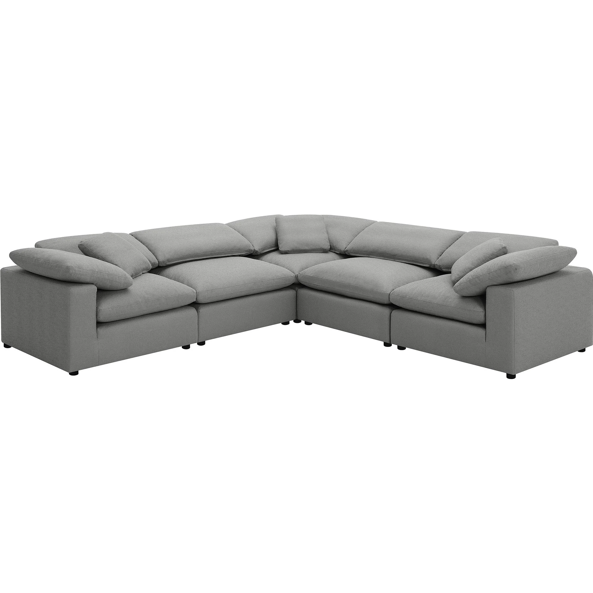 Coaster Furniture Raleigh 551754-SETB 5 pc Boucle Upholstered Modular Sectional - Grey - Image 1