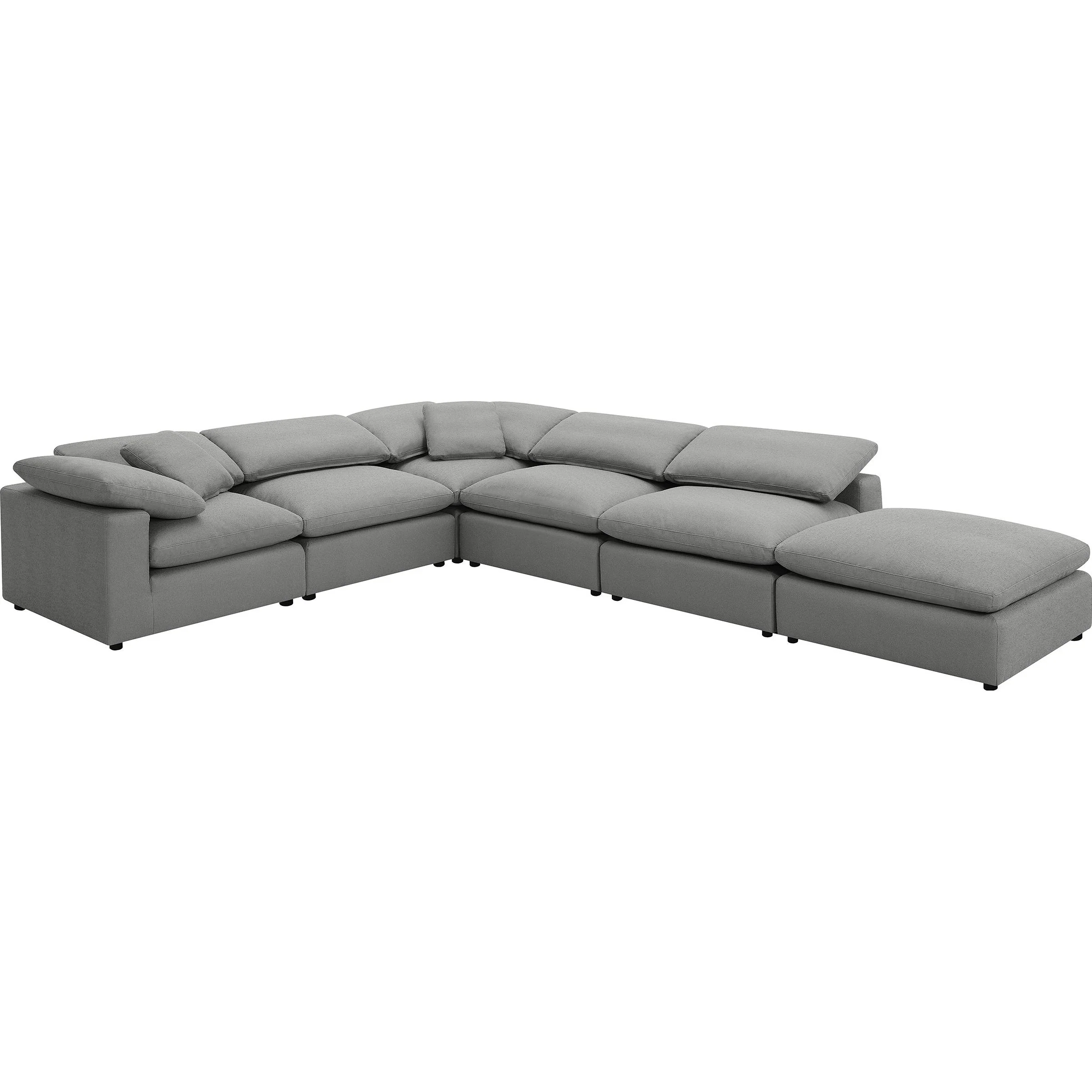 Coaster Furniture Raleigh 551754-SET 6 pc Boucle Upholstered Modular Sectional - Grey - Image 1