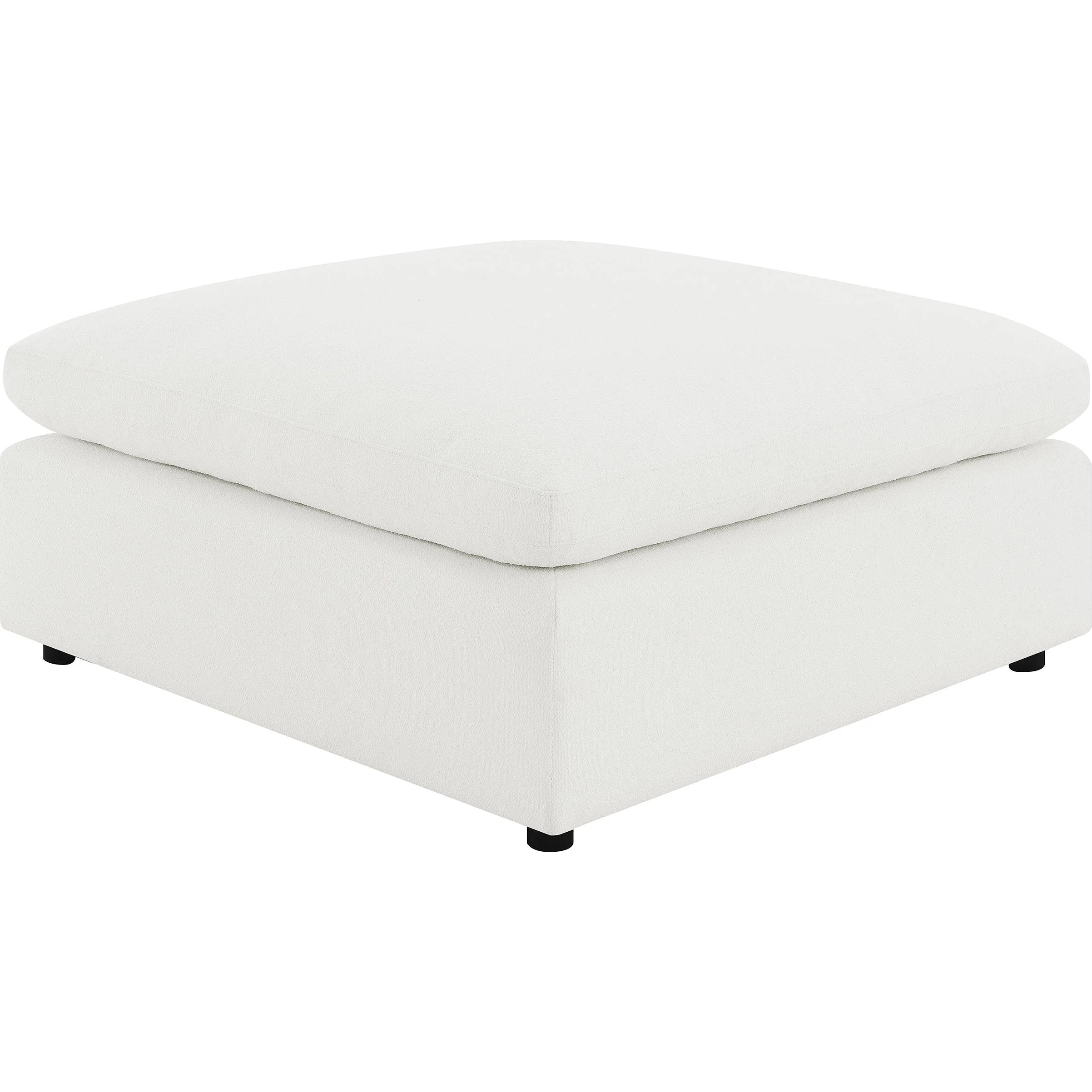 Coaster Furniture Raleigh 551753 Boucle Upholstered Ottoman - Ivory - Image 1