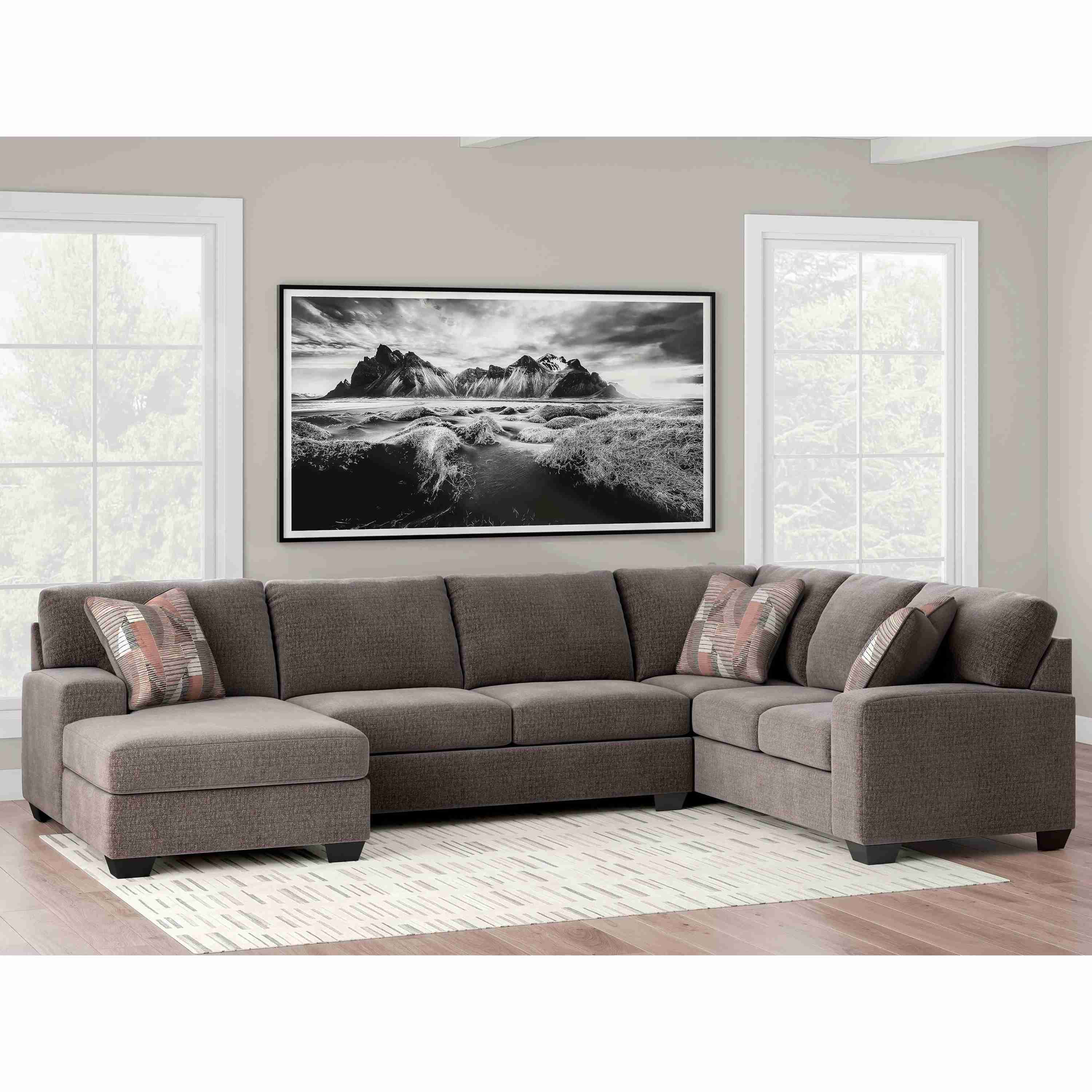 Signature Design by Ashley Seyler Lane 48405S5 3 pc Sleeper Sectional with Chaise - Image 3