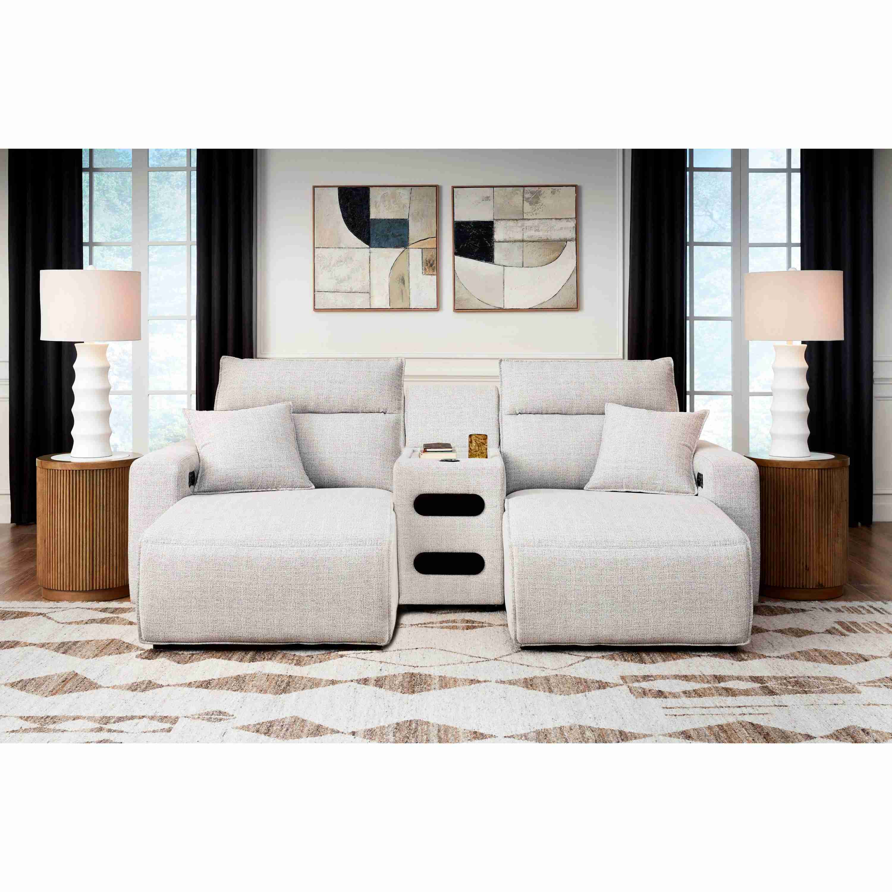 Signature Design by Ashley ModMax II 65907S12 3 pc Power Reclining Sectional with Chaise and Audio Console - Image 1