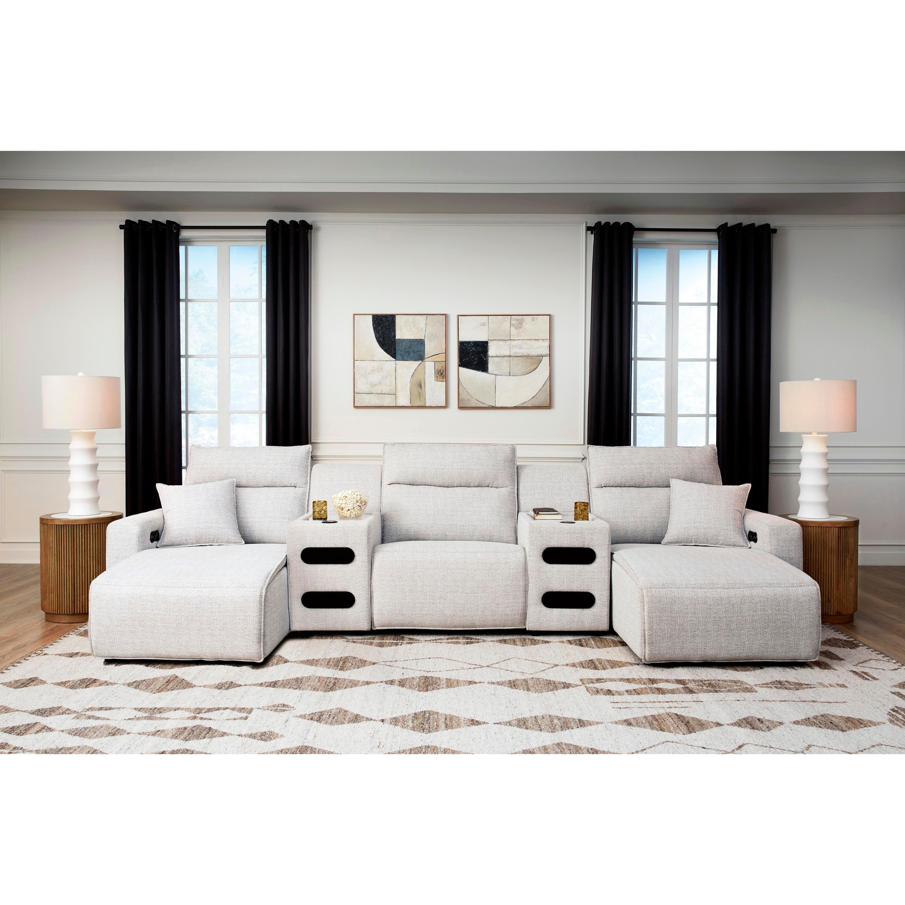 Signature Design by Ashley ModMax II 65907S15 5 pc Power Reclining Sectional with Chaise and Audio Consoles - Image 1