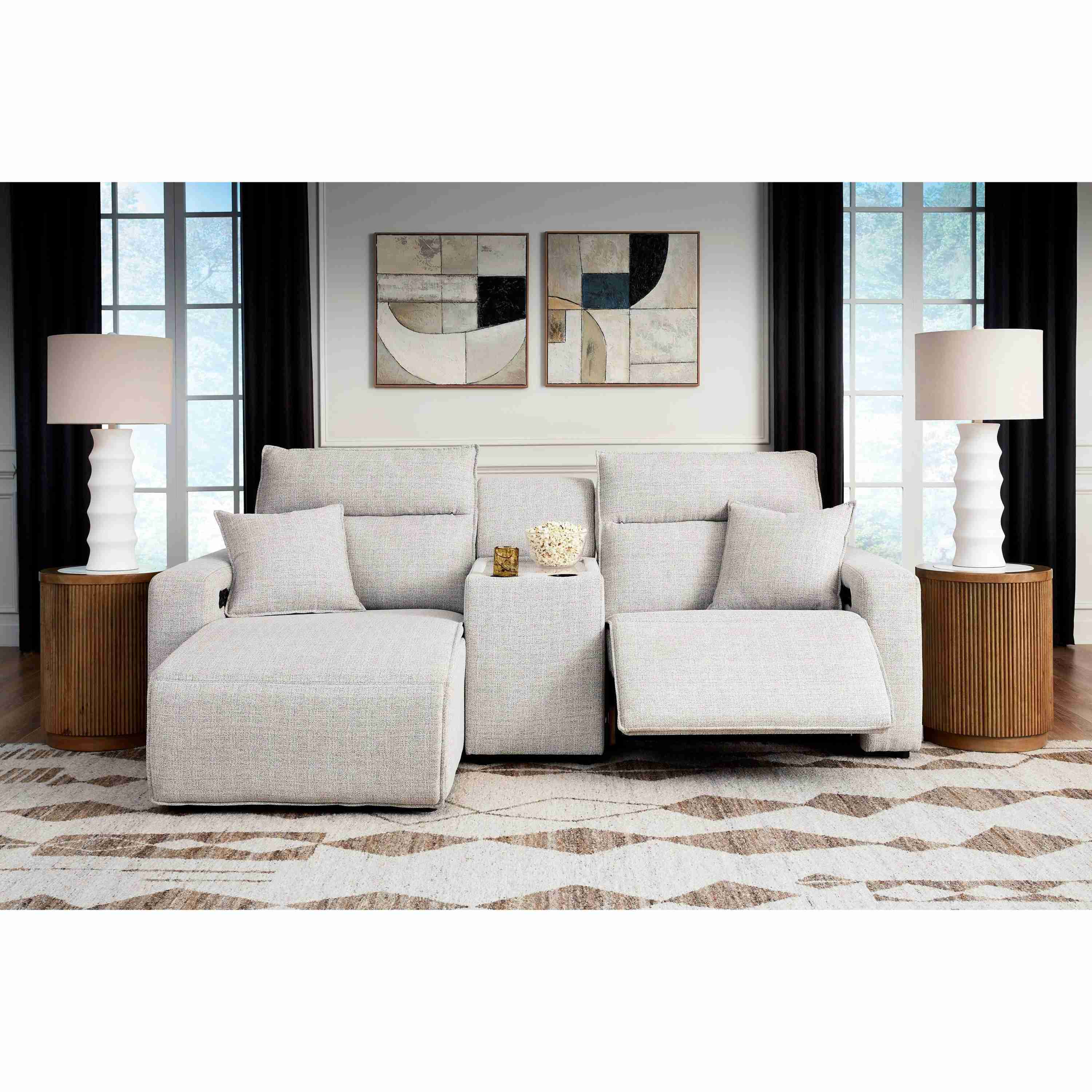 Signature Design by Ashley ModMax II 65907S17 3 pc Power Reclining Sectional with Chaise and Console - Image 2