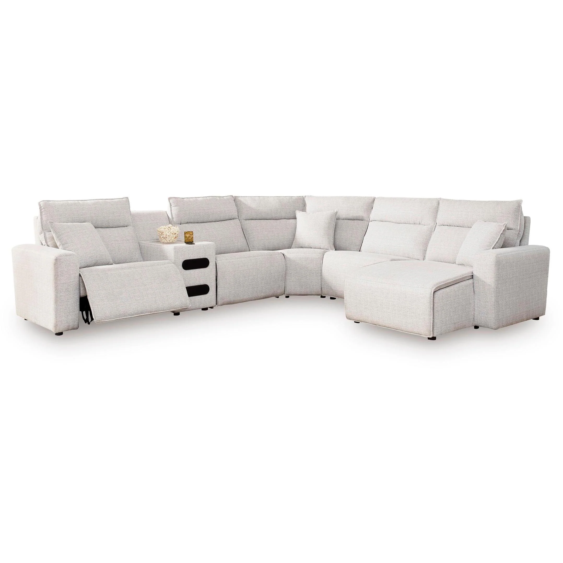 Signature Design by Ashley ModMax II 65907S28 6 pc Reclining Sectional with Chaise and Audio Console - Image 1