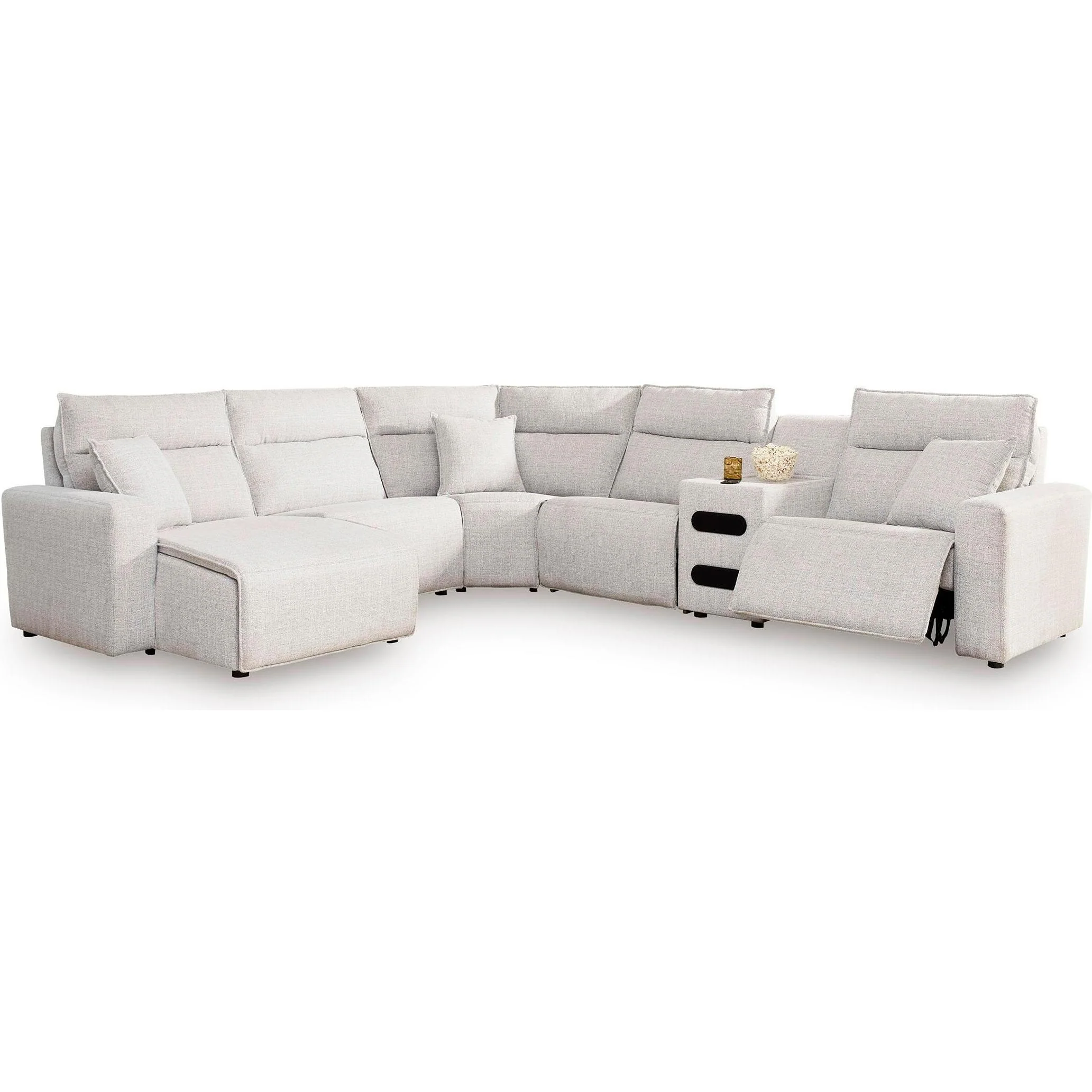 Signature Design by Ashley ModMax II 65907S29 6 pc Reclining Sectional with Chaise and Audio Console - Image 1