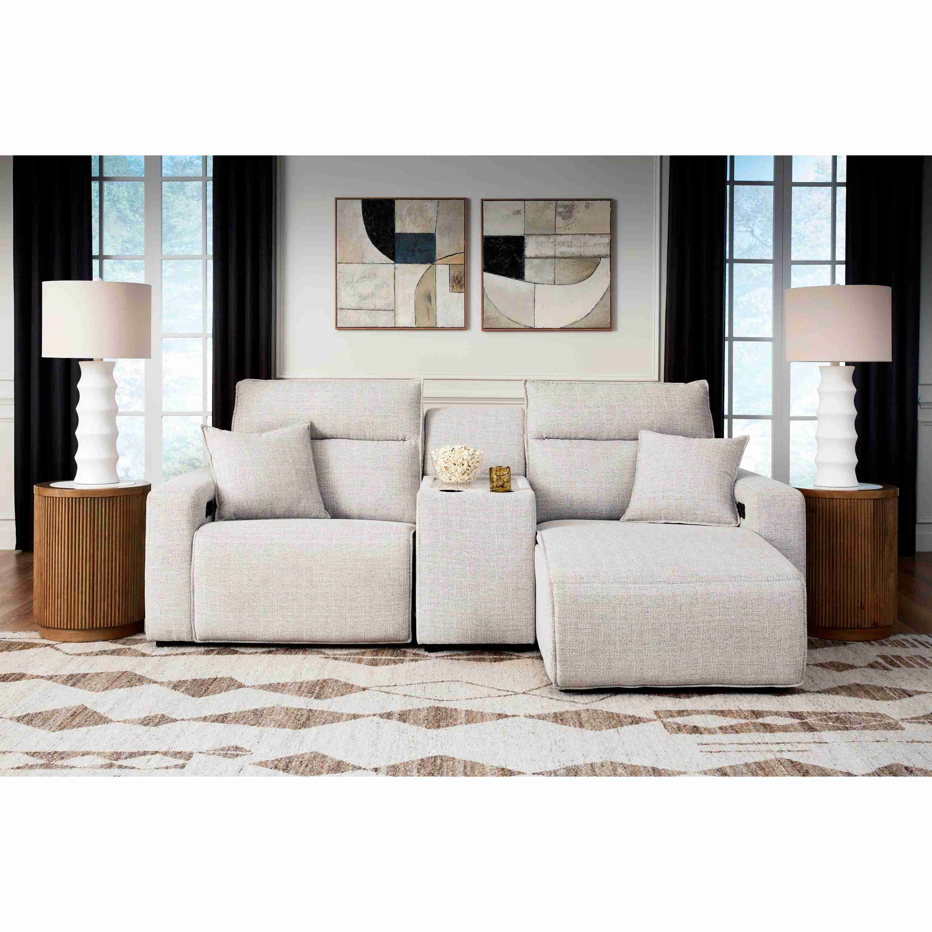 Signature Design by Ashley ModMax II 65907S4 3 pc Power Reclining Sectional with Chaise and Console - Image 1