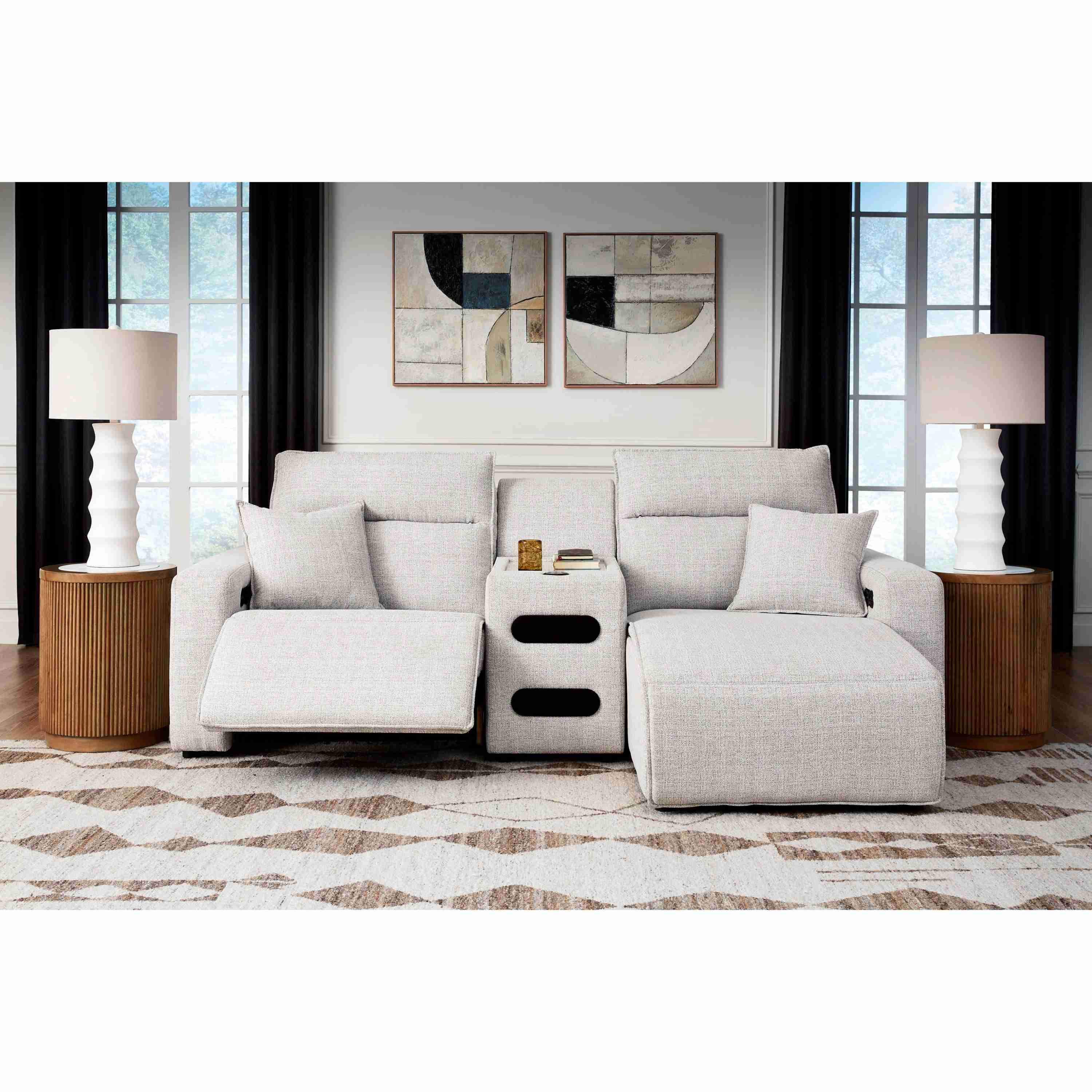 Signature Design by Ashley ModMax II 65907S5 3 pc Power Reclining Sectional with Chaise and Audio Console - Image 2