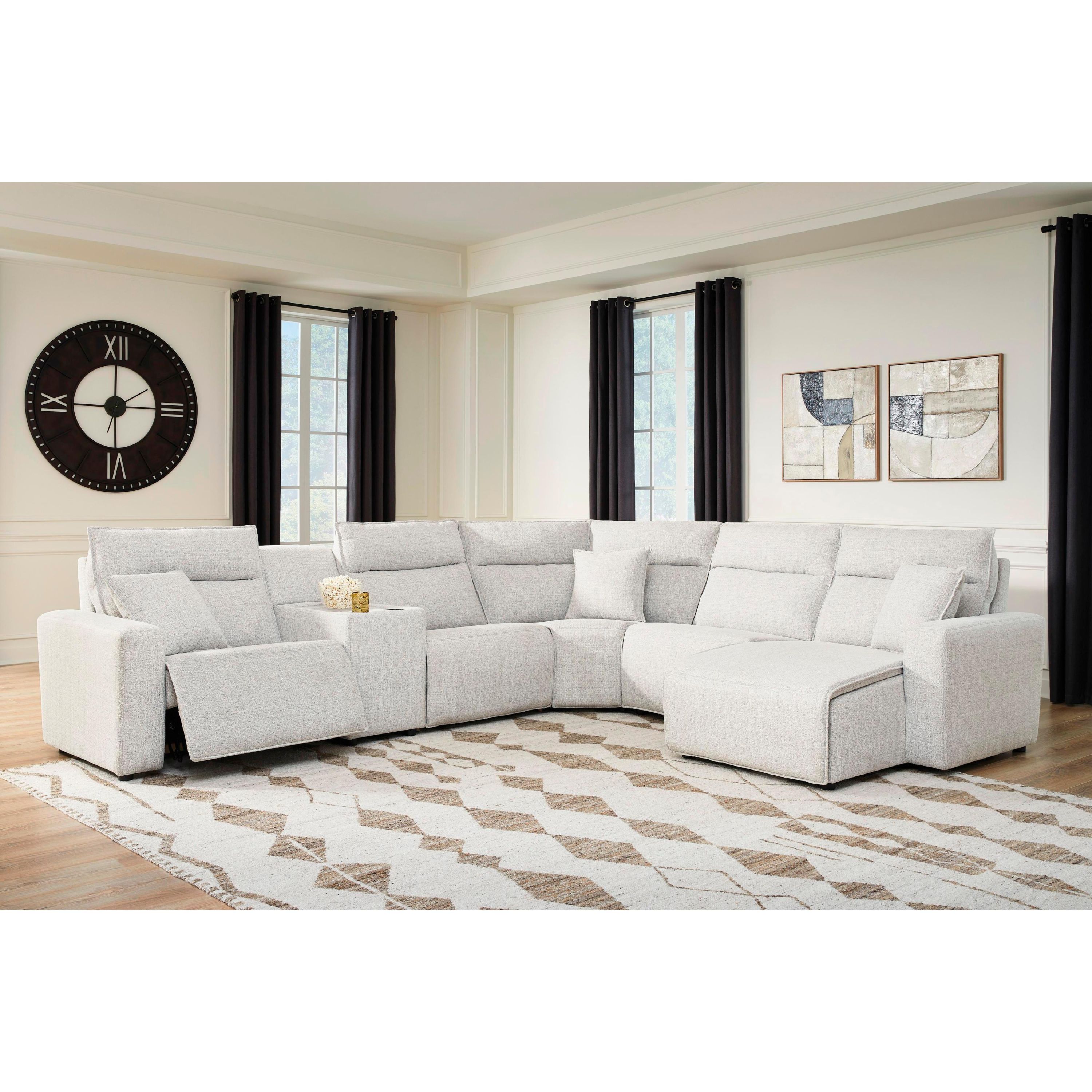 Signature Design by Ashley ModMax II 65907S6 6 pc Power Reclining Sectional with Chaise and Console - Image 2