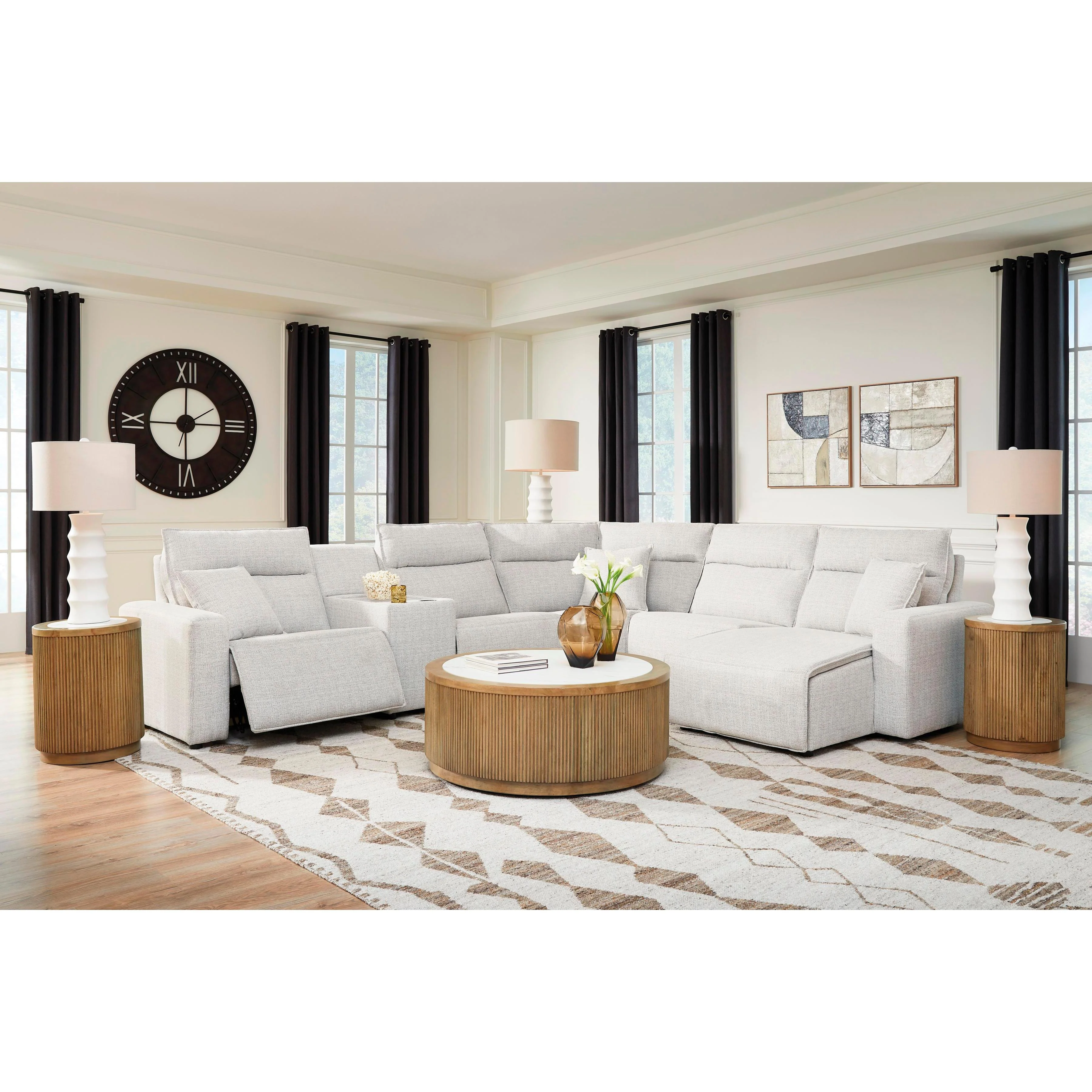 Signature Design by Ashley ModMax II 65907S6 6 pc Power Reclining Sectional with Chaise and Console - Image 3