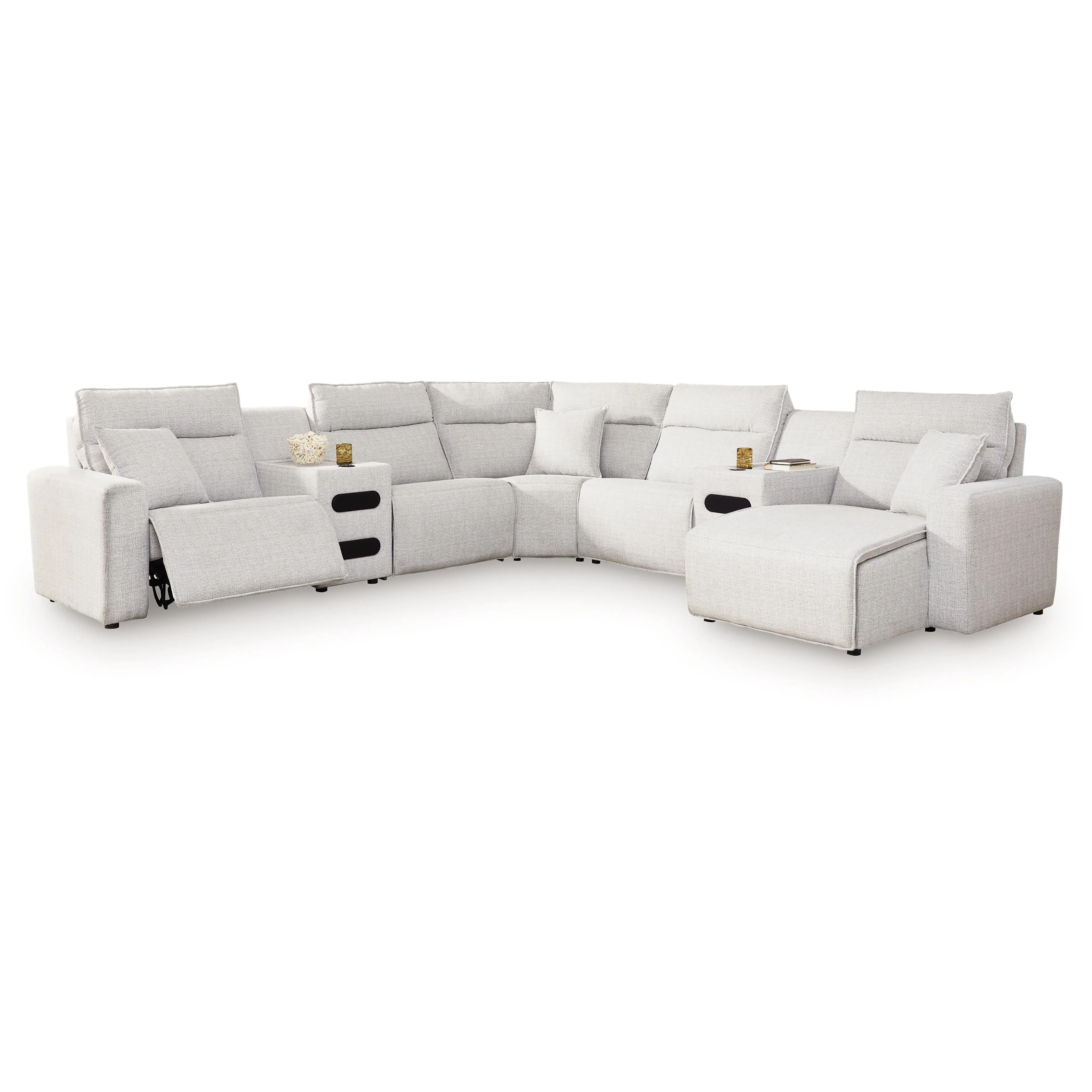Signature Design by Ashley ModMax II 65907S7 7 pc Power Reclining Sectional with Chaise and Audio Consoles