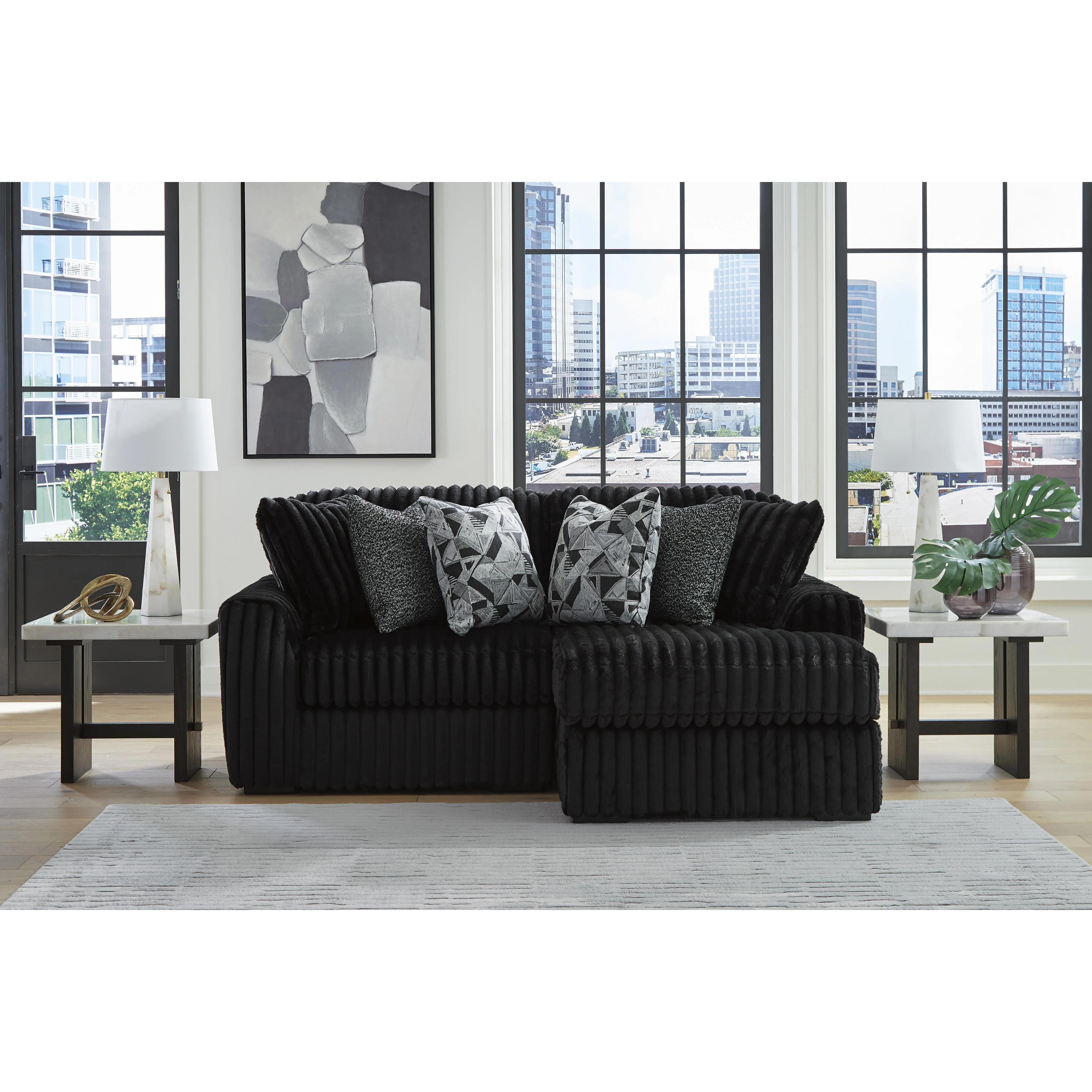 Signature Design by Ashley Midnight-Madness 98103S14 2 pc Sectional with Chaise - Image 2