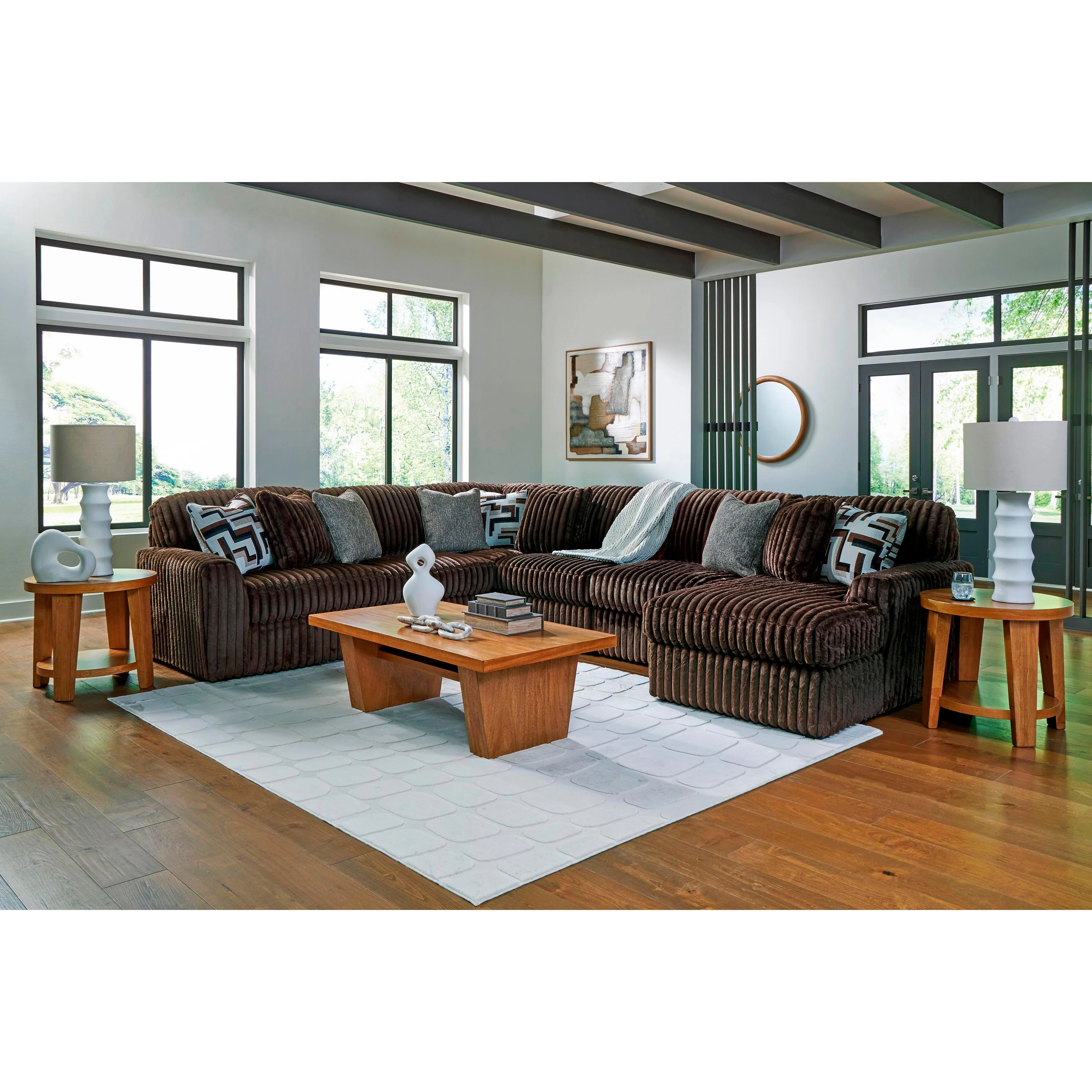 Signature Design by Ashley Midnight-Madness 98104S24 6 pc Sectional with Chaise - Image 3